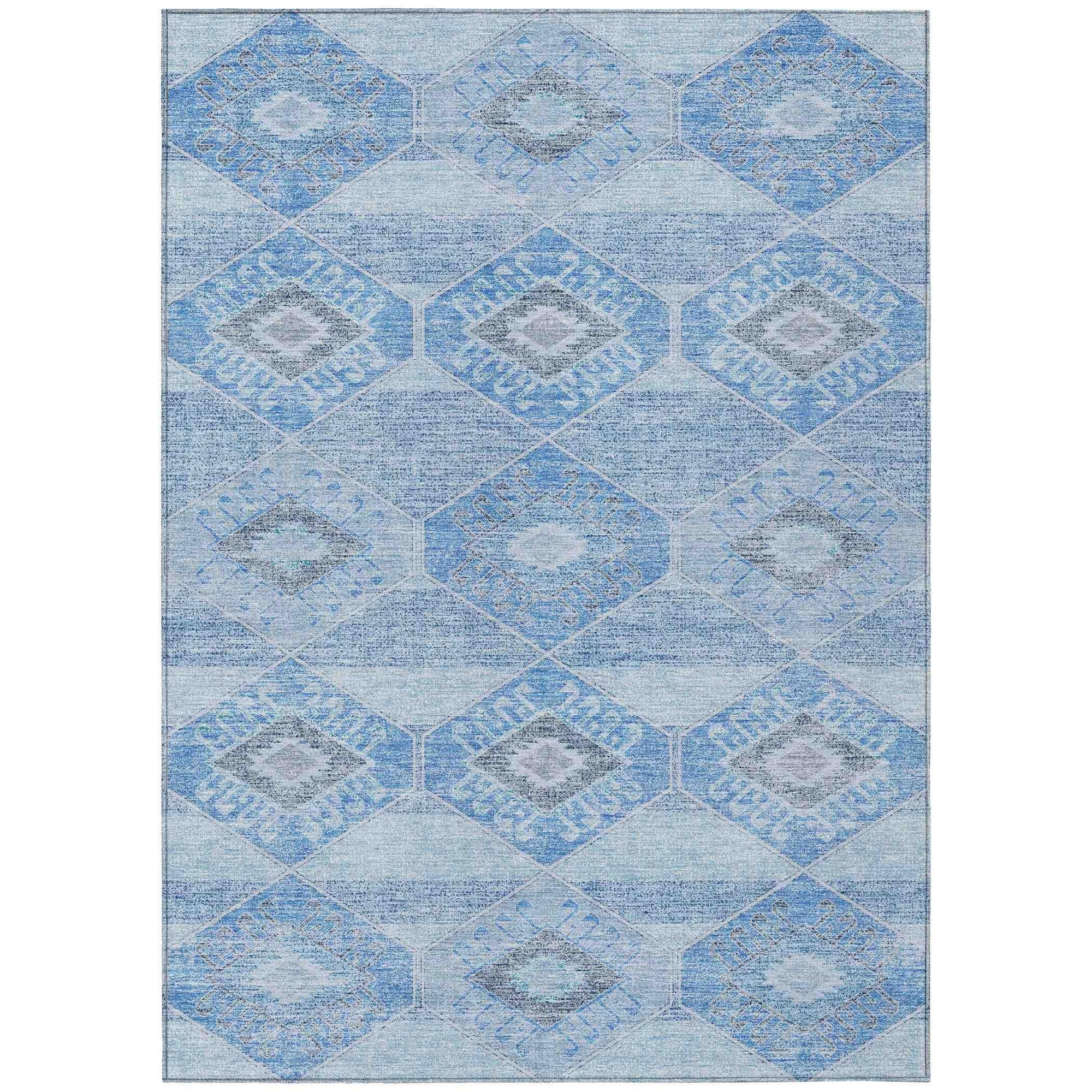 Addison Rugs Uraain Blue Washable Indoor-Outdoor Rug