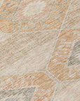 Uraain Orange Washable Indoor-Outdoor Rug