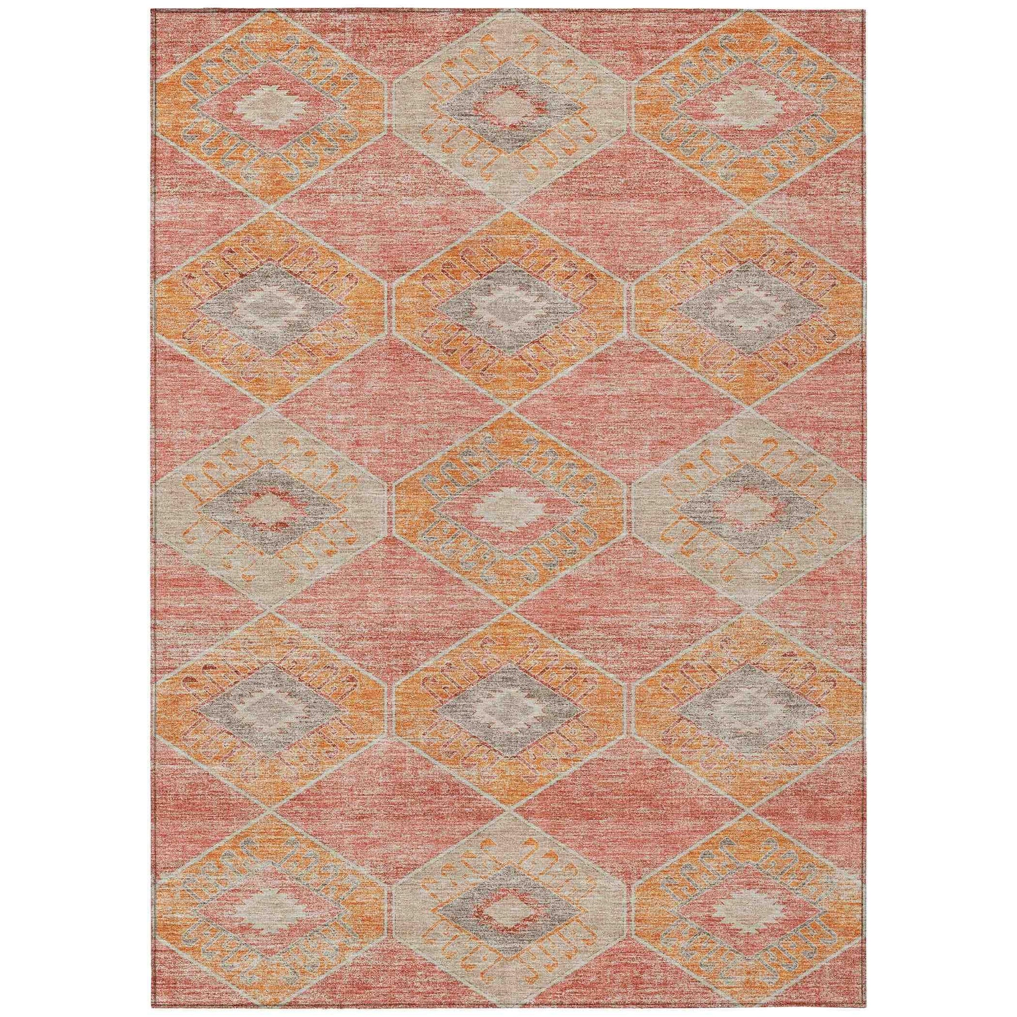 Addison Rugs Uraain Coral Washable Indoor-Outdoor Rug