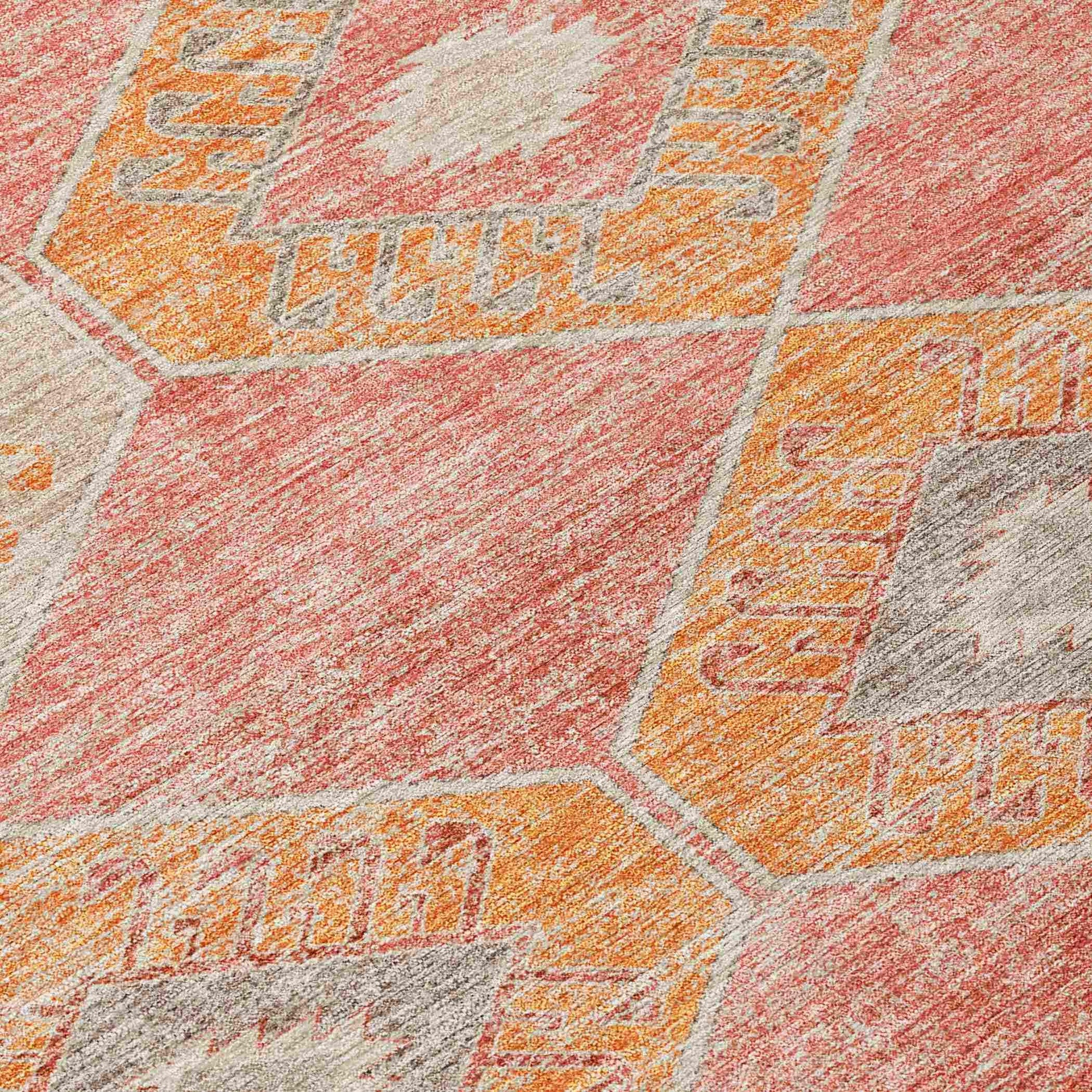 Addison Rugs Uraain Coral Washable Indoor-Outdoor Rug