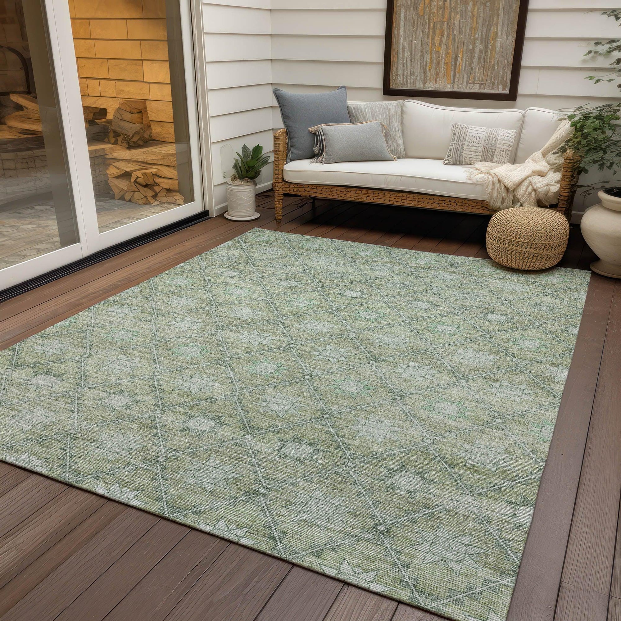 Addison Rugs Uraas Aloe Washable Indoor-Outdoor Rug