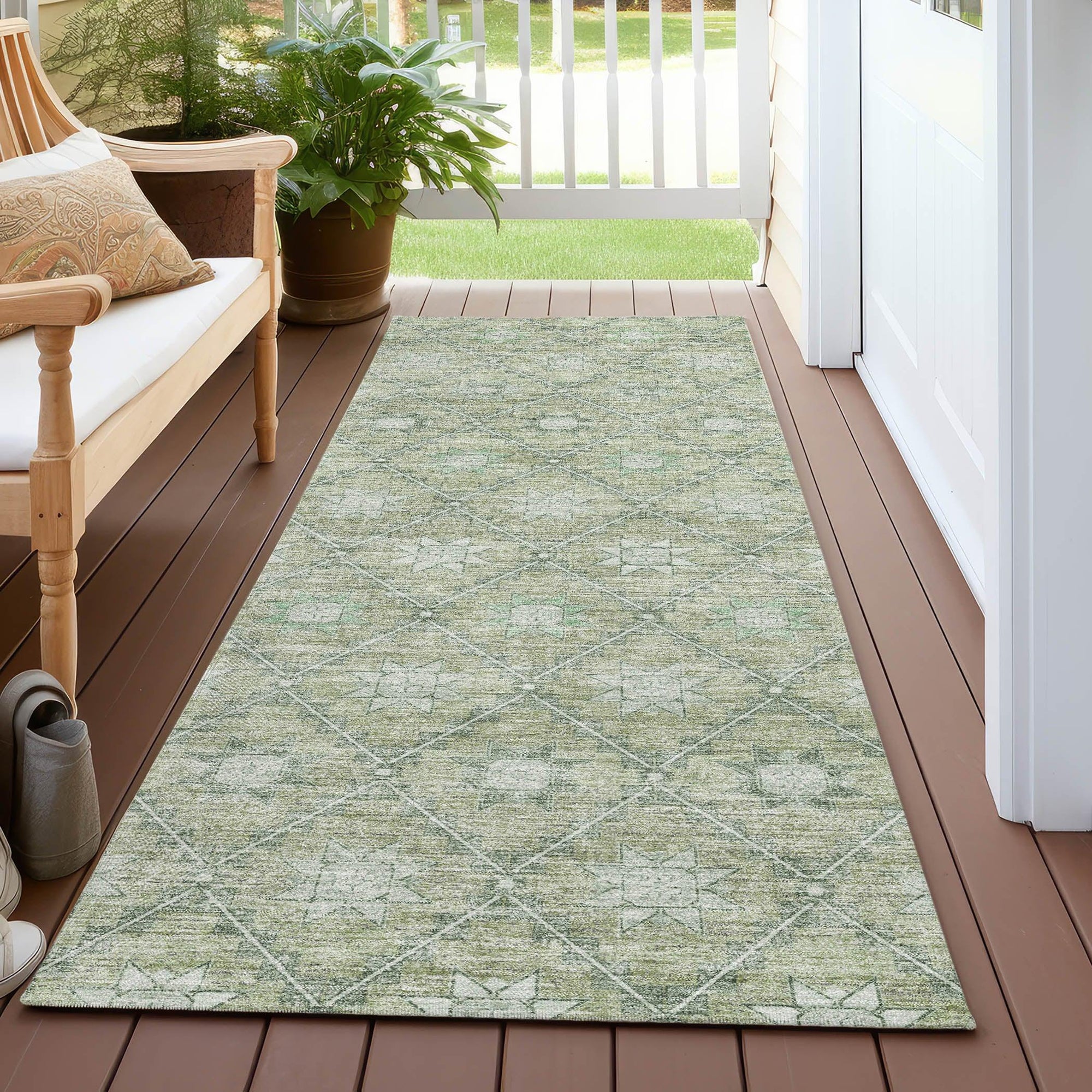 Addison Rugs Uraas Aloe Washable Indoor-Outdoor Rug
