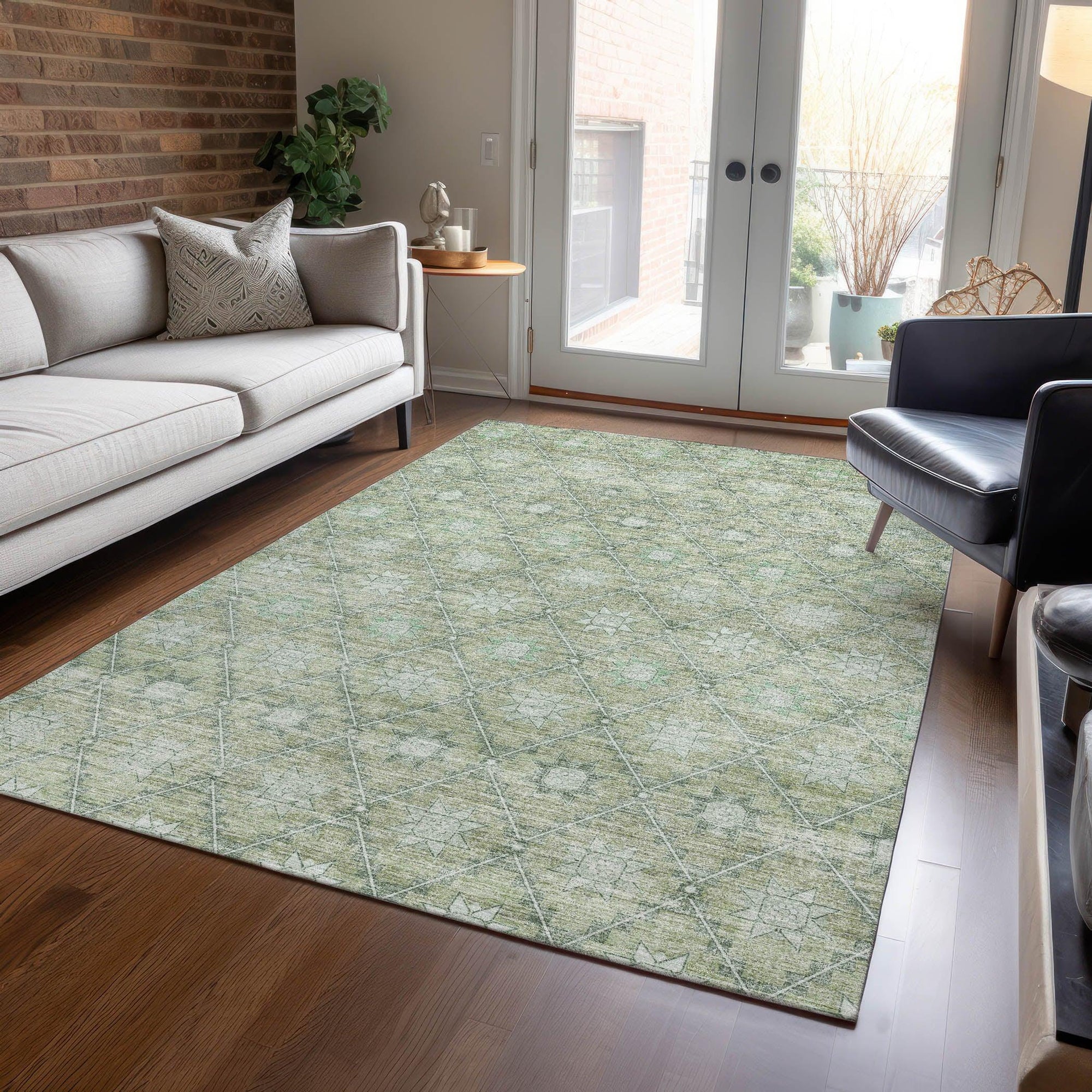Addison Rugs Uraas Aloe Washable Indoor-Outdoor Rug