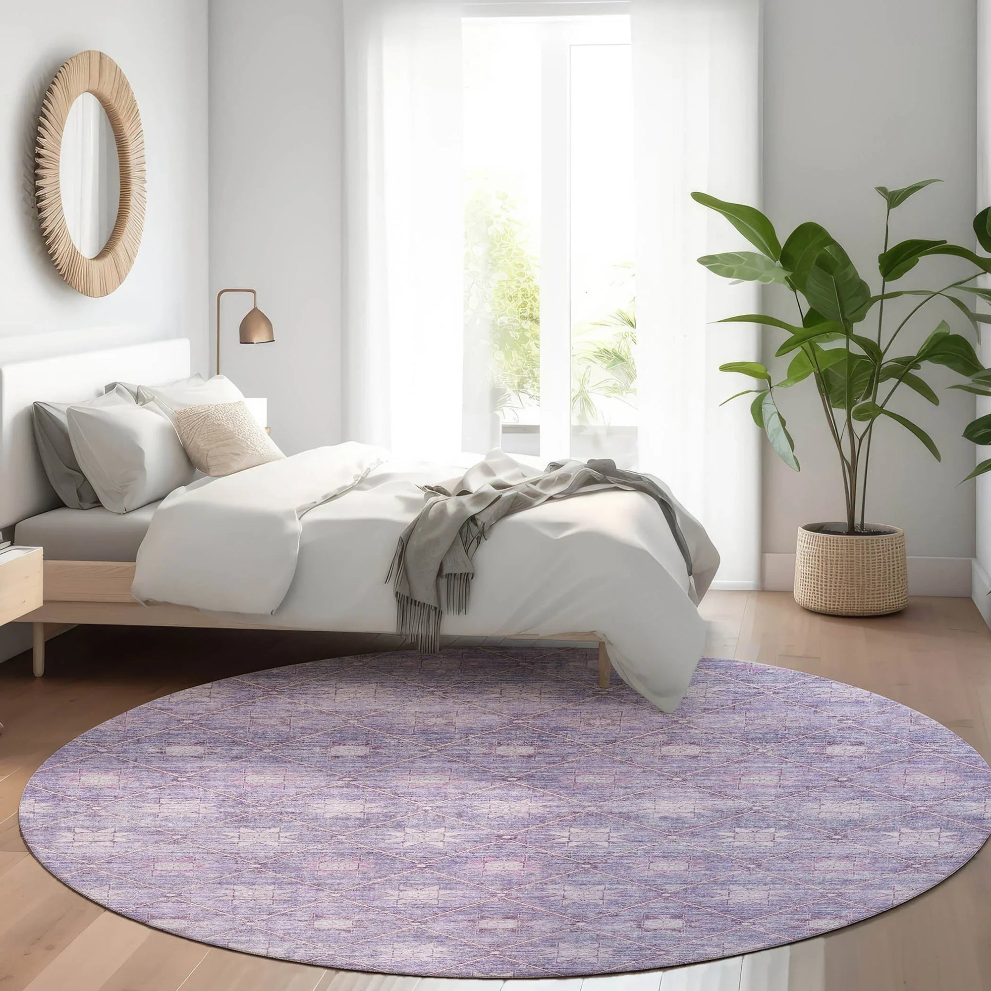 Addison Rugs Uraas Purple Washable Indoor-Outdoor Rug