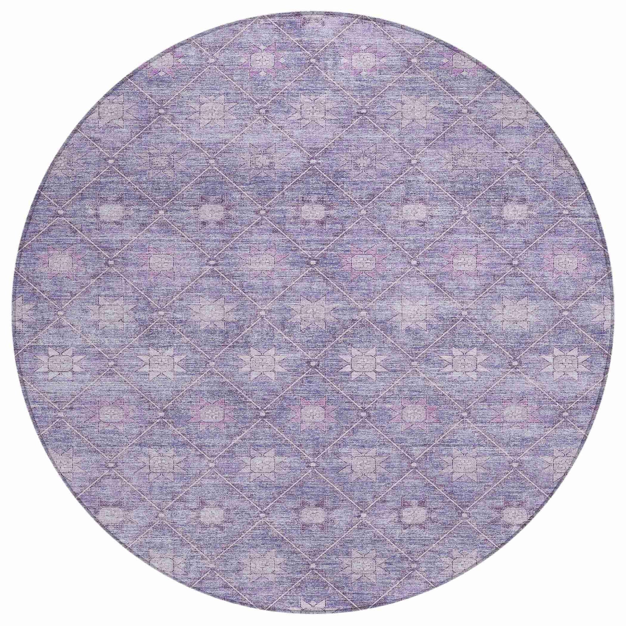 Addison Rugs Uraas Purple Washable Indoor-Outdoor Rug