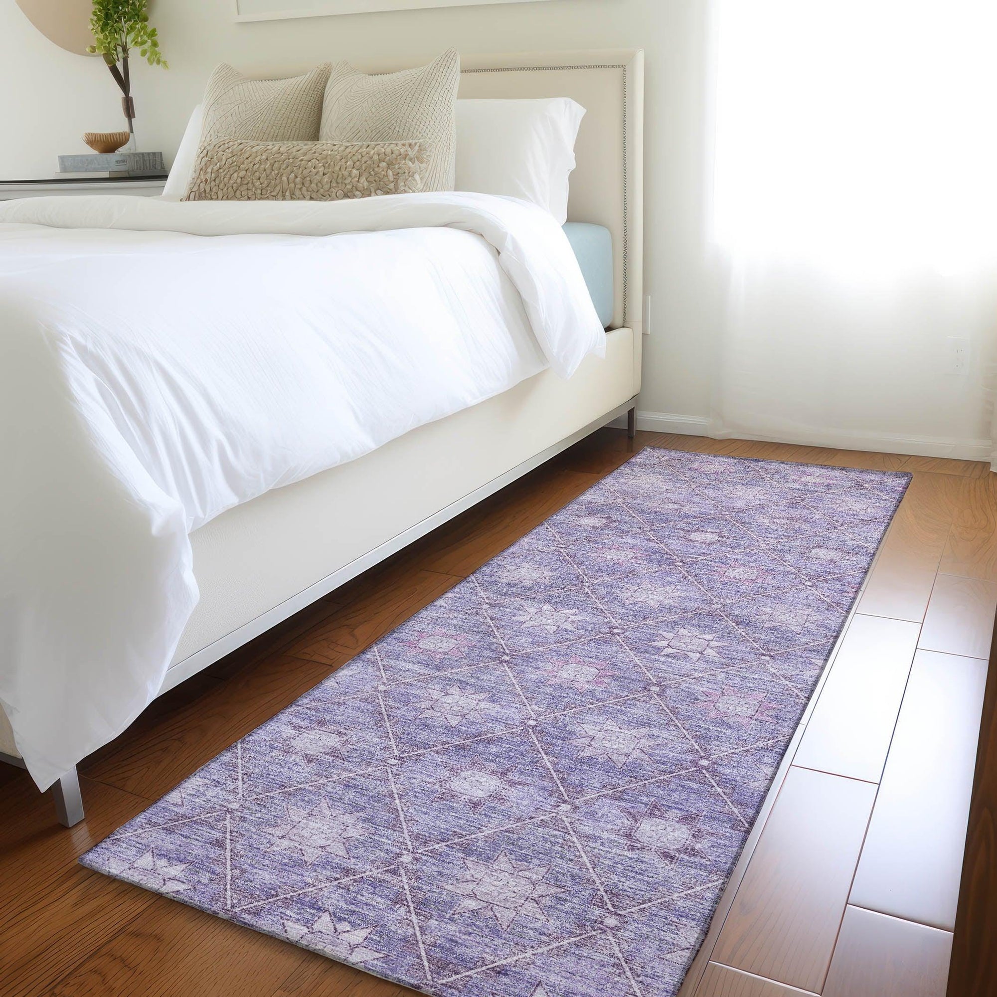 Addison Rugs Uraas Purple Washable Indoor-Outdoor Rug
