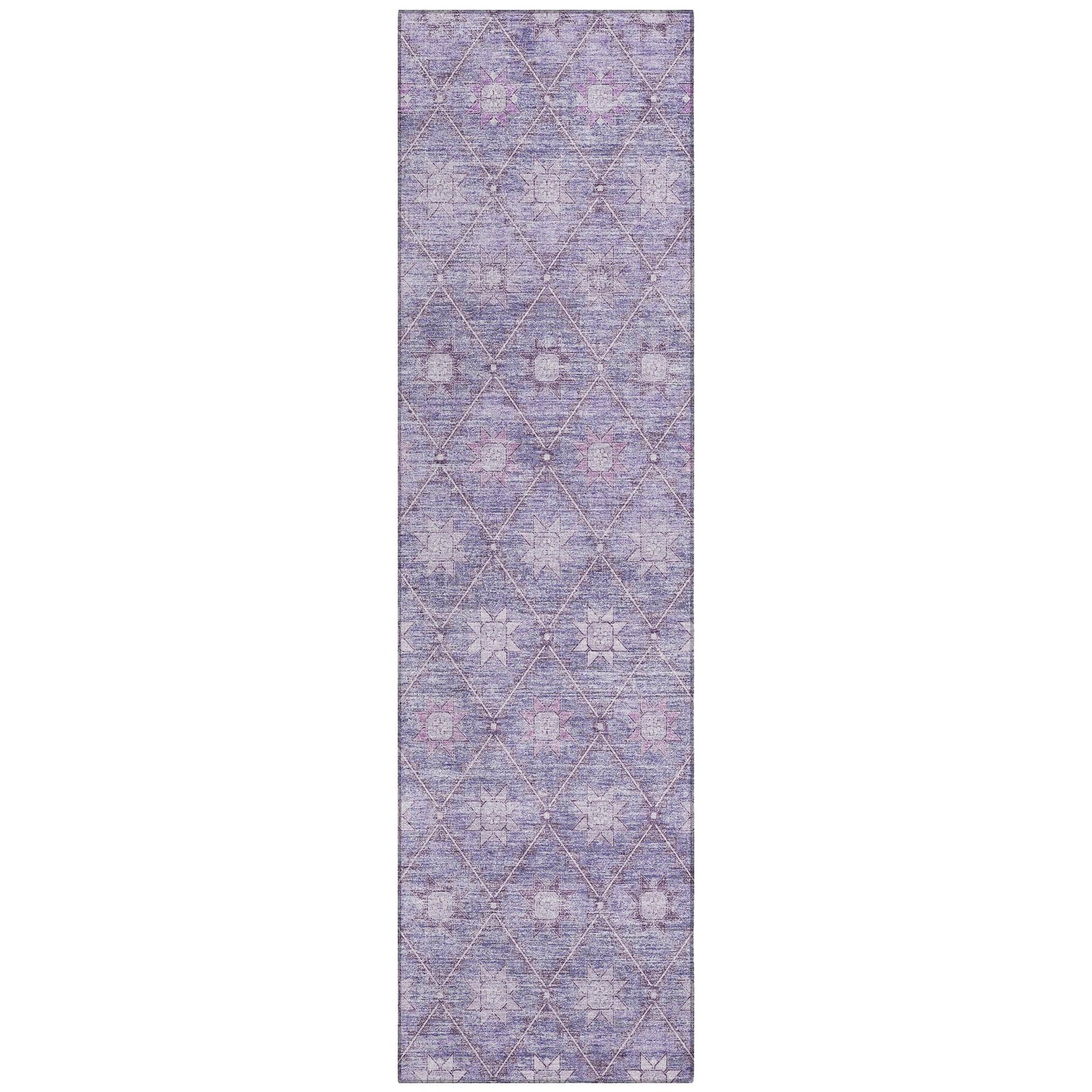 Addison Rugs Uraas Purple Washable Indoor-Outdoor Rug