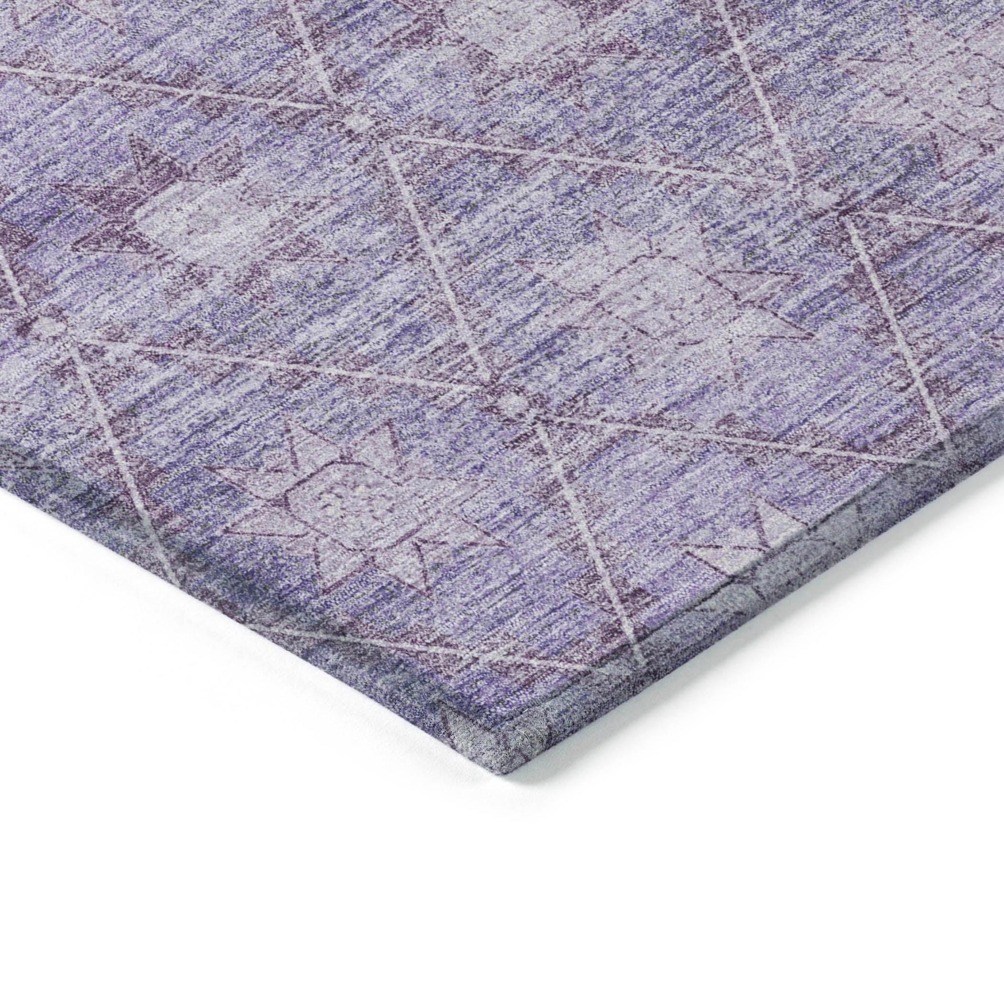 Addison Rugs Uraas Purple Washable Indoor-Outdoor Rug