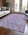 Addison Rugs Uraas Purple Washable Indoor-Outdoor Rug