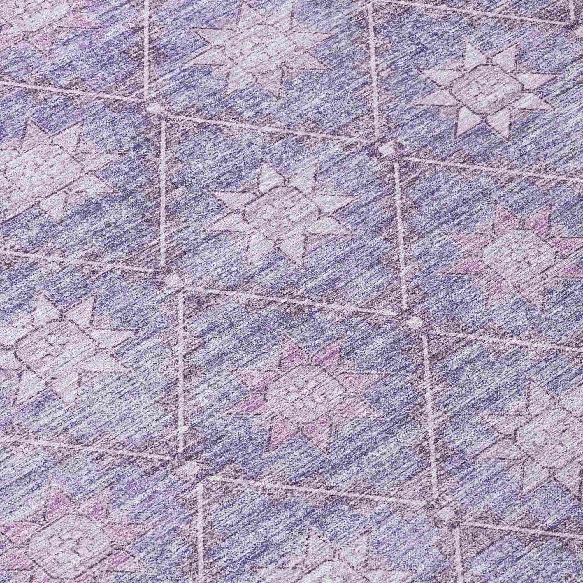 Addison Rugs Uraas Purple Washable Indoor-Outdoor Rug