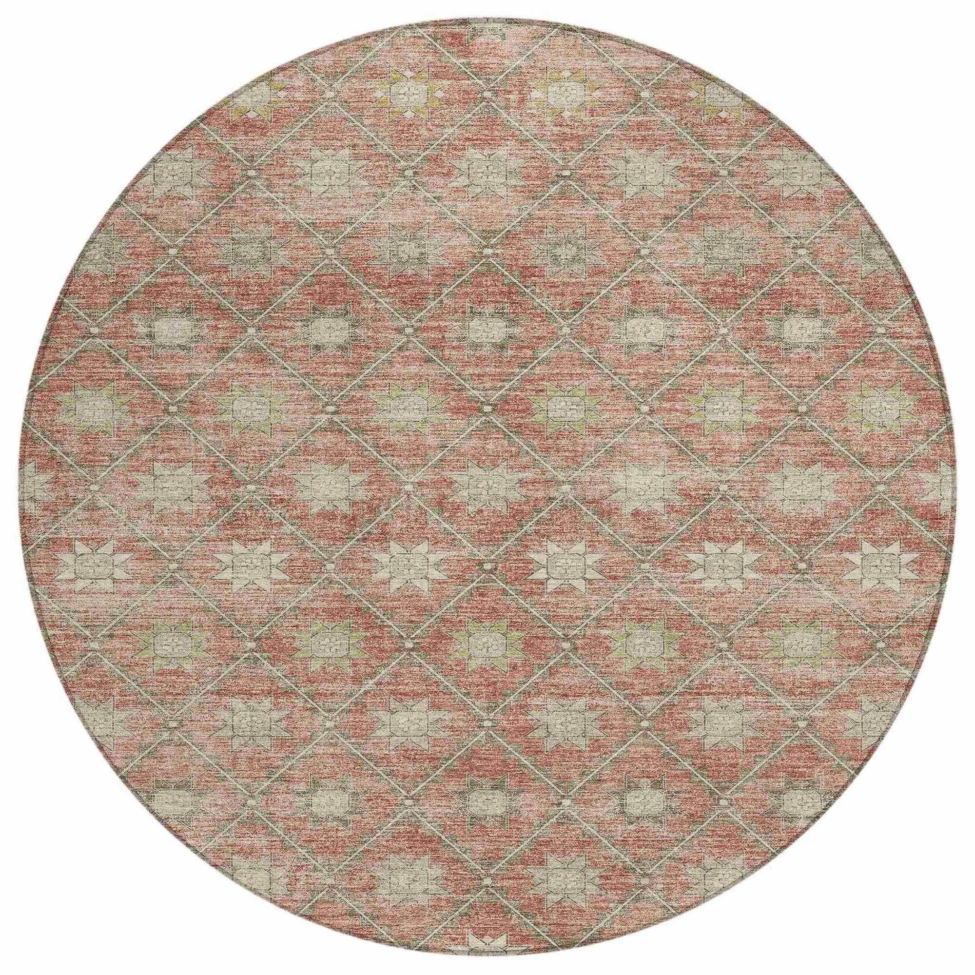 Addison Rugs Uraas Orange Washable Indoor-Outdoor Rug