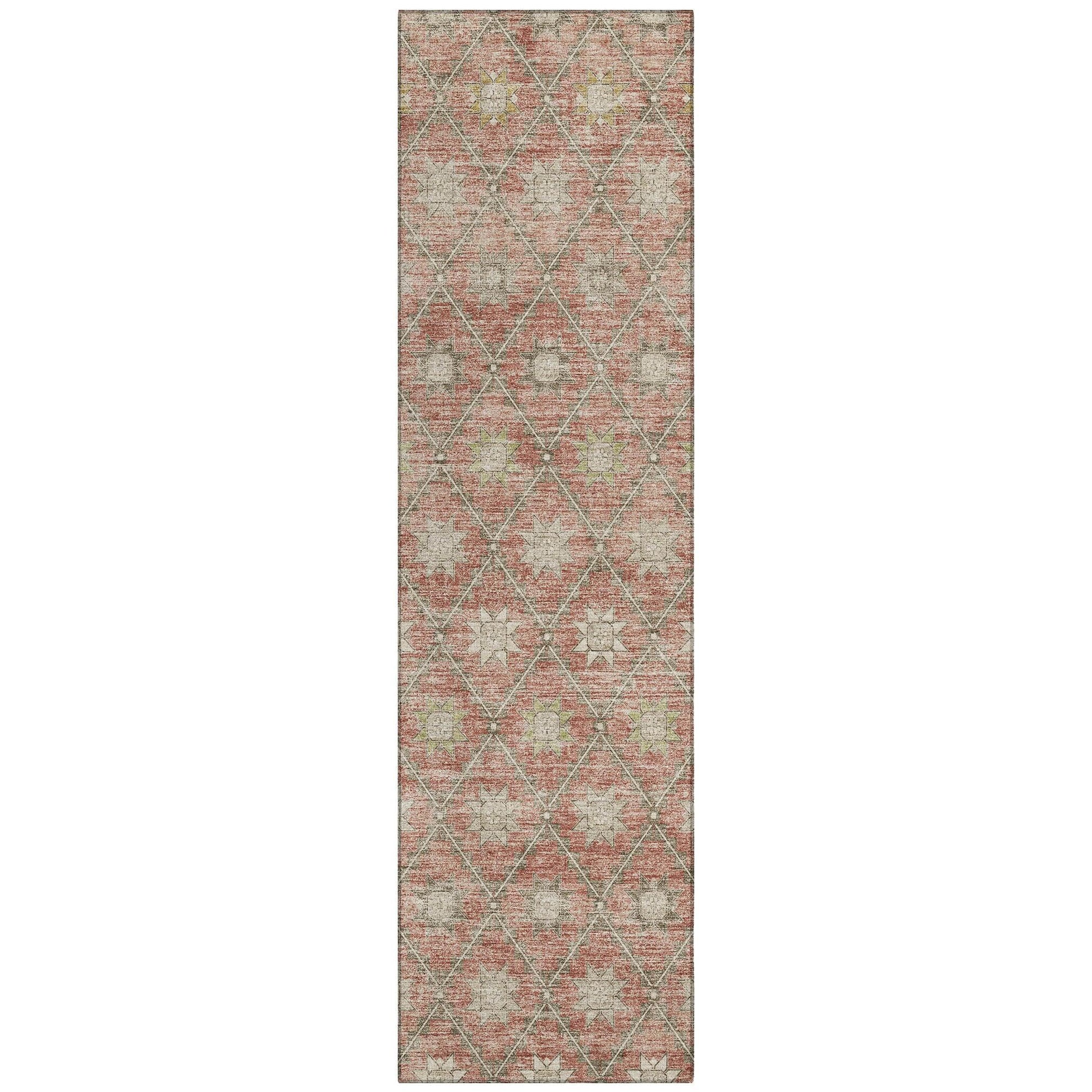 Addison Rugs Uraas Orange Washable Indoor-Outdoor Rug