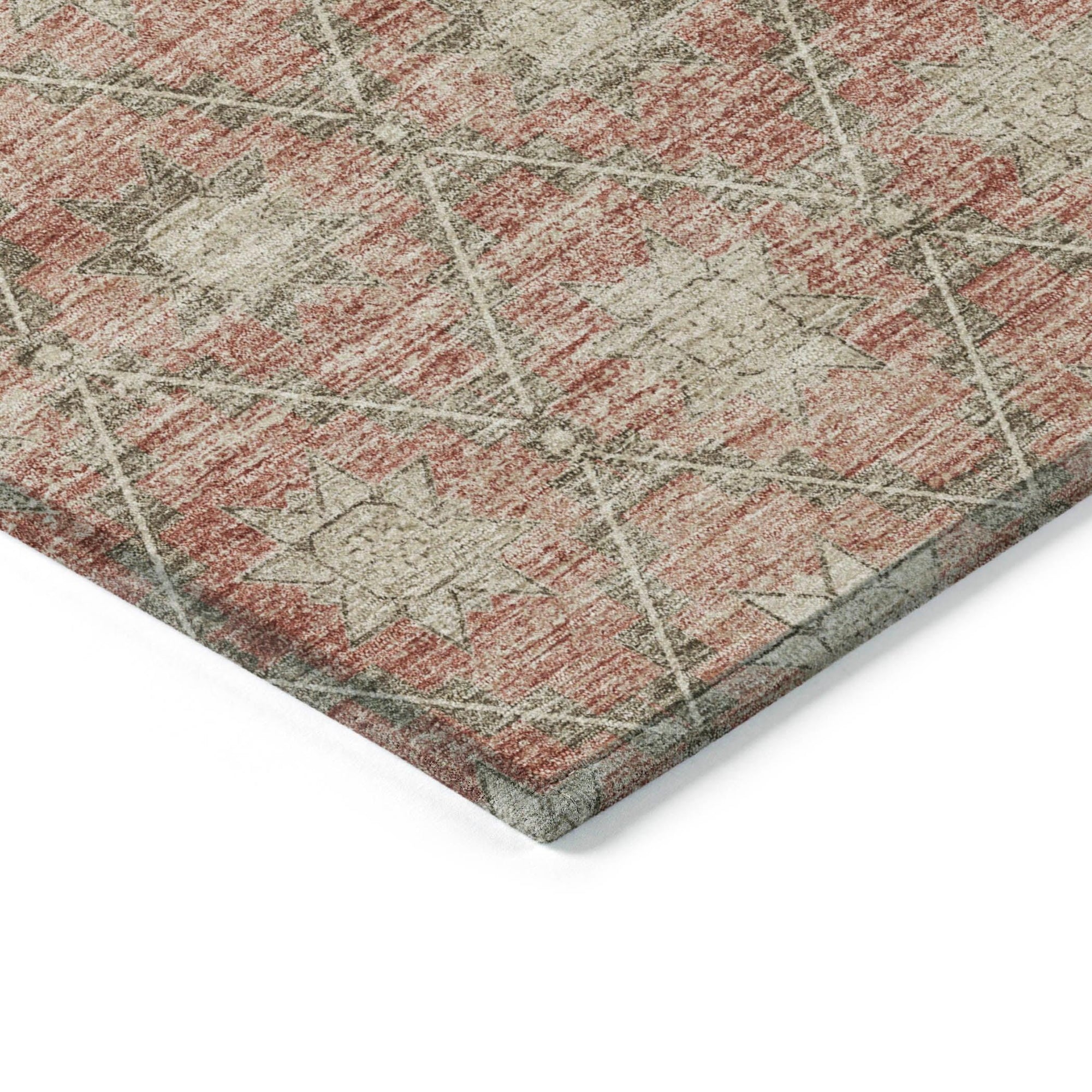 Addison Rugs Uraas Orange Washable Indoor-Outdoor Rug