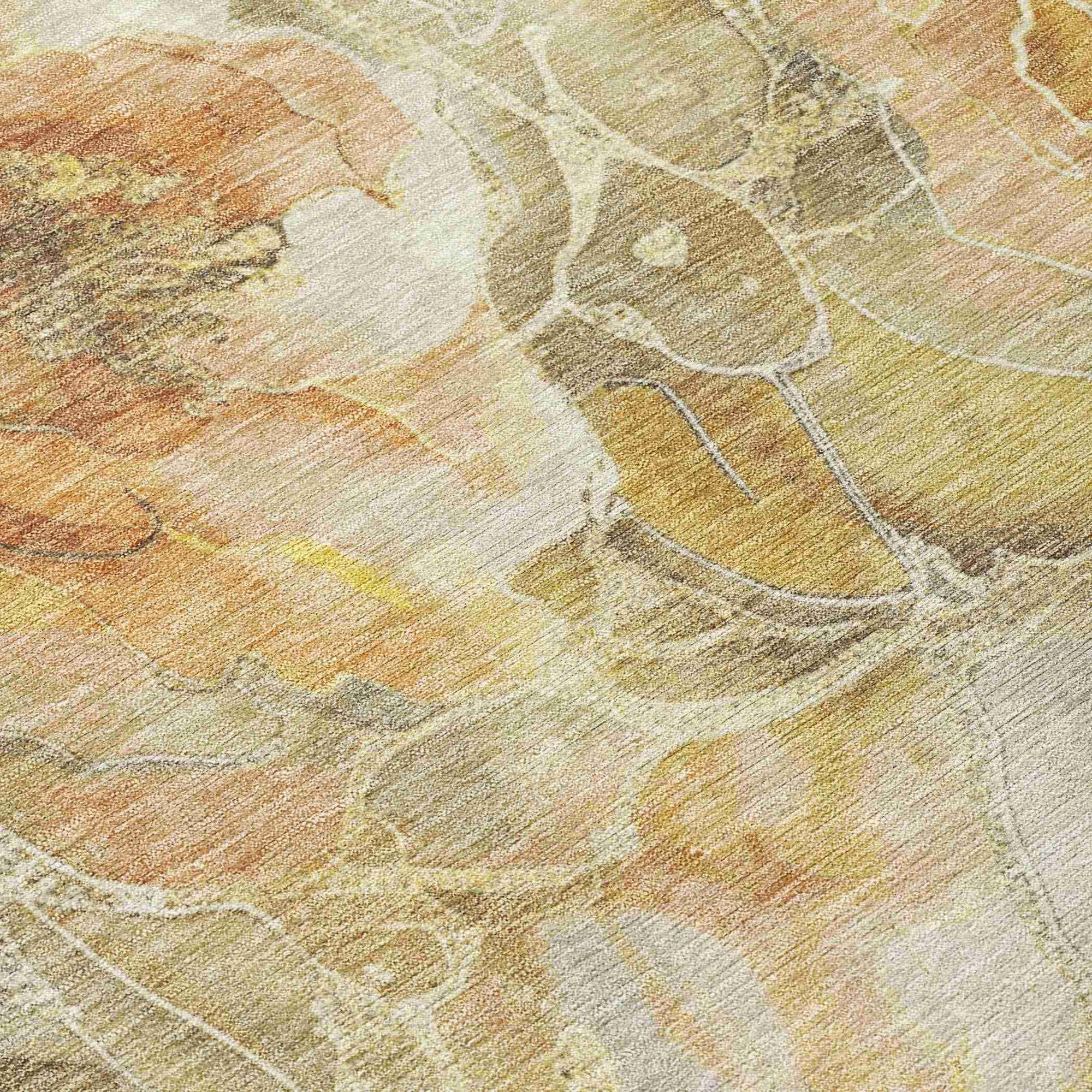 Addison Rugs Uraien Gold Washable Indoor-Outdoor Rug