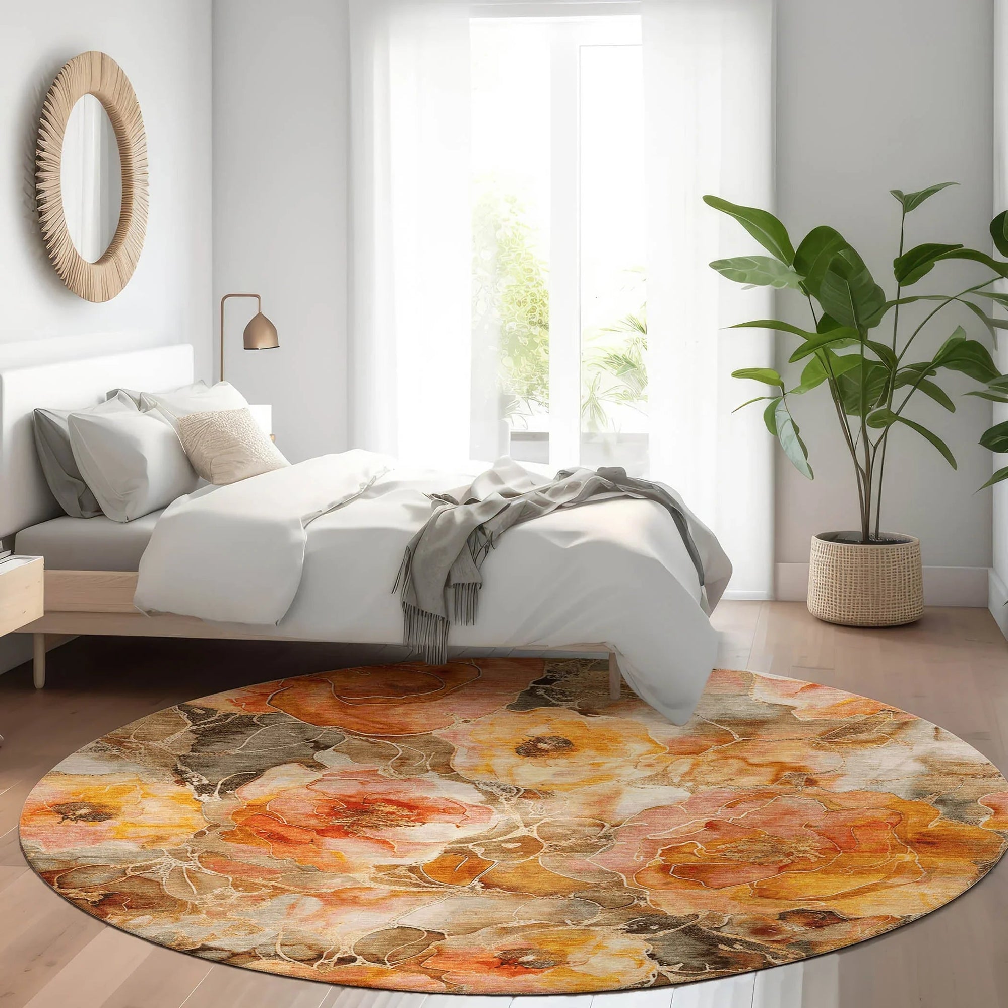 Addison Rugs Uraien Orange Washable Indoor-Outdoor Rug