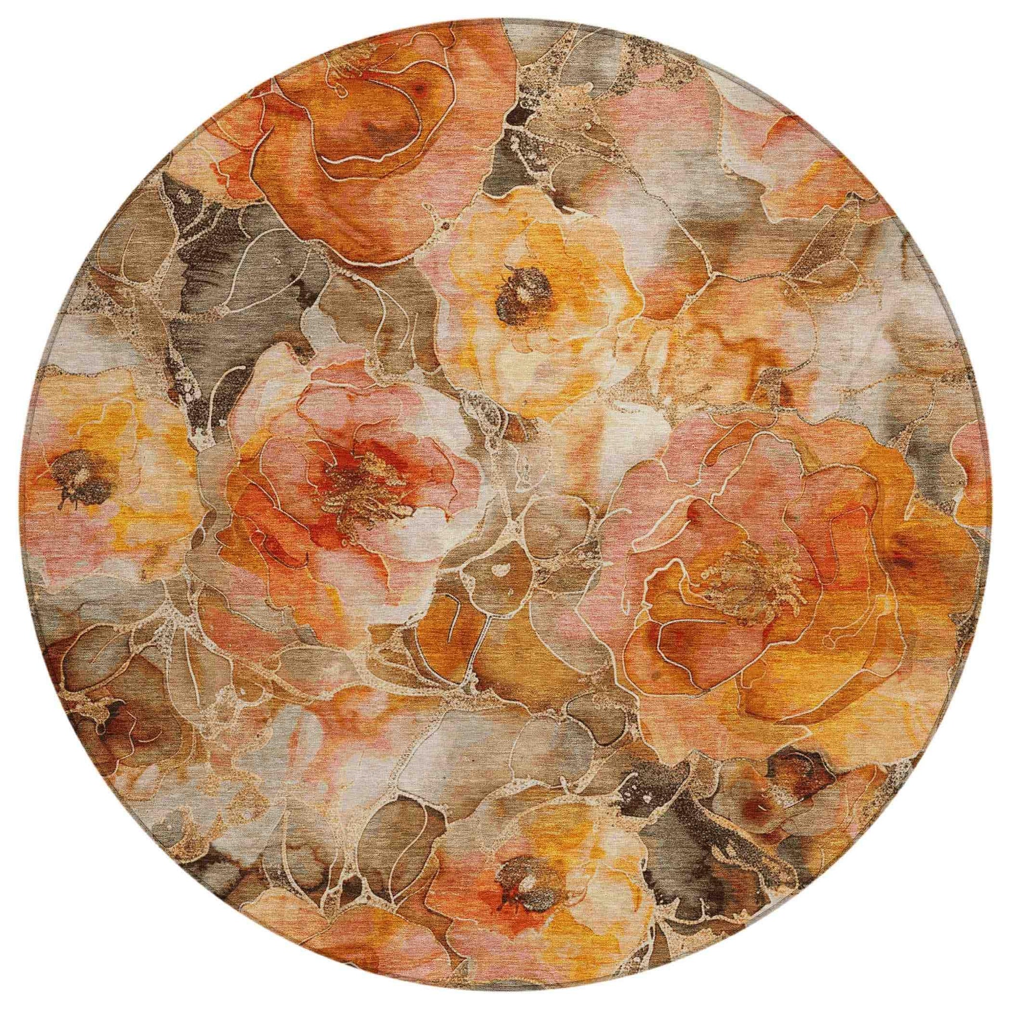 Addison Rugs Uraien Orange Washable Indoor-Outdoor Rug
