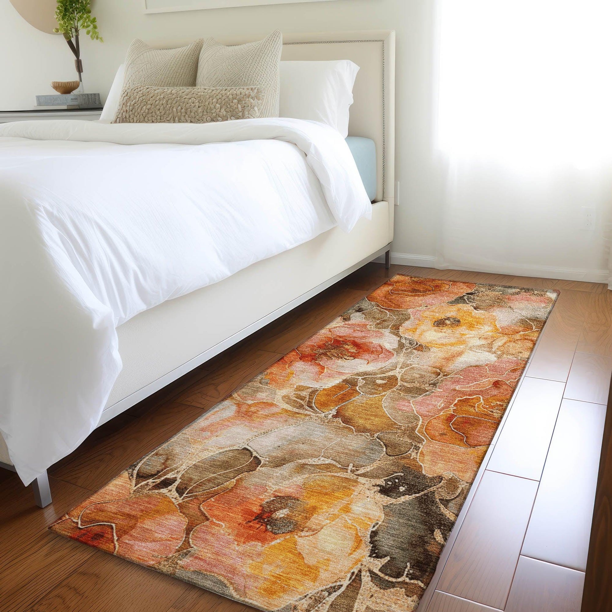 Addison Rugs Uraien Orange Washable Indoor-Outdoor Rug