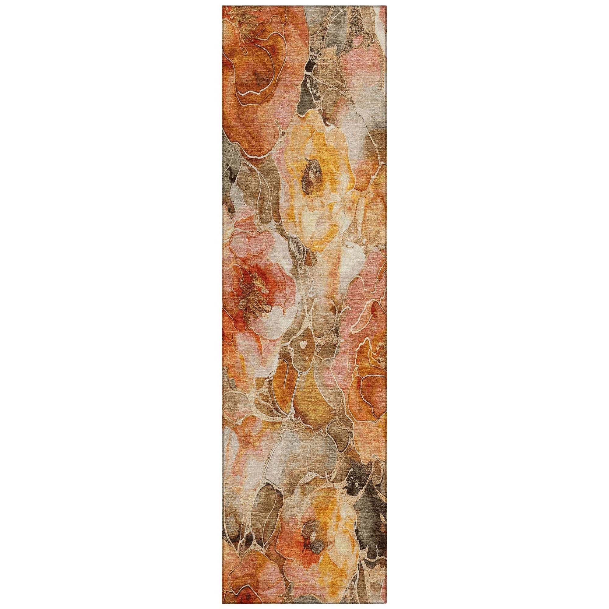 Addison Rugs Uraien Orange Washable Indoor-Outdoor Rug