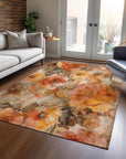 Addison Rugs Uraien Orange Washable Indoor-Outdoor Rug