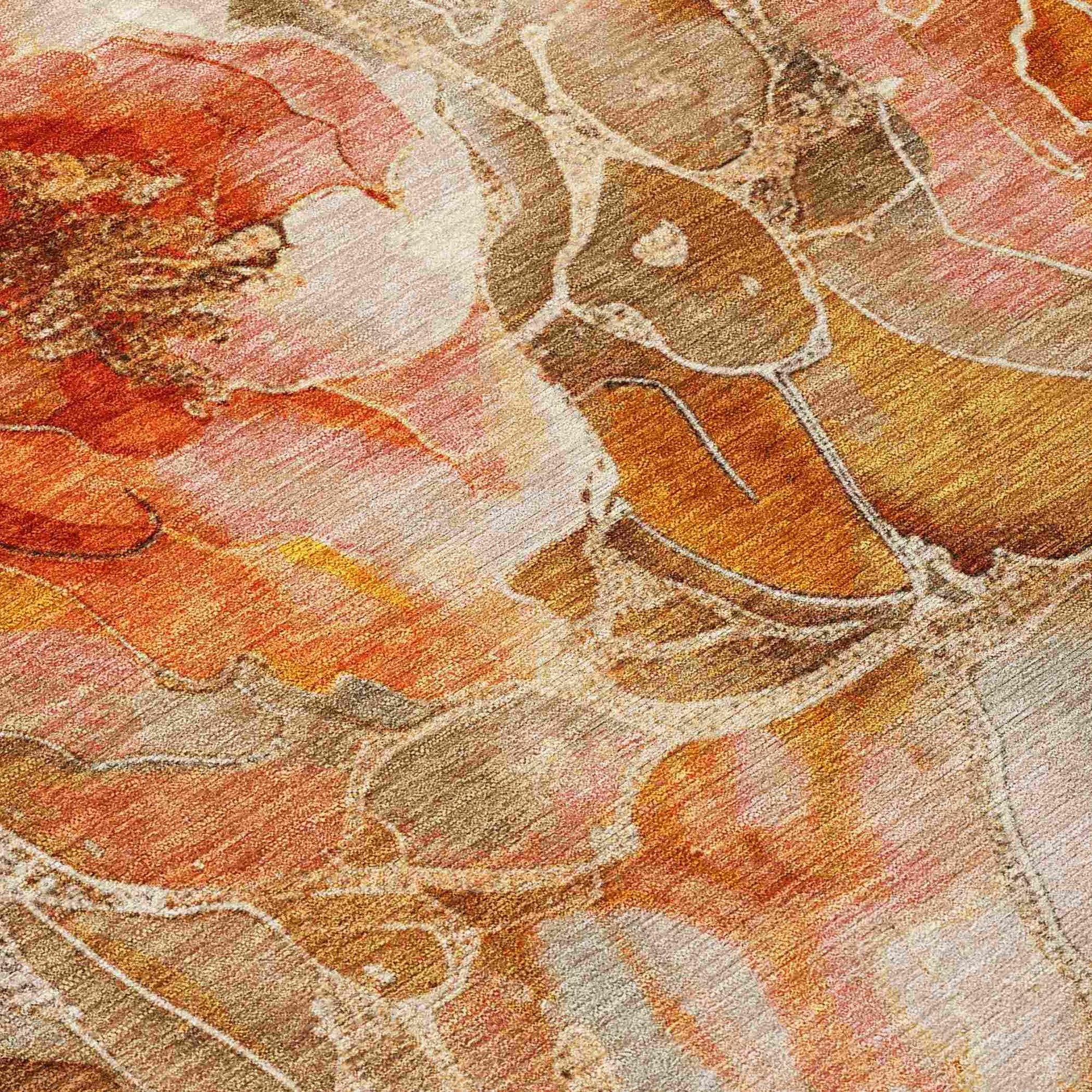 Addison Rugs Uraien Orange Washable Indoor-Outdoor Rug