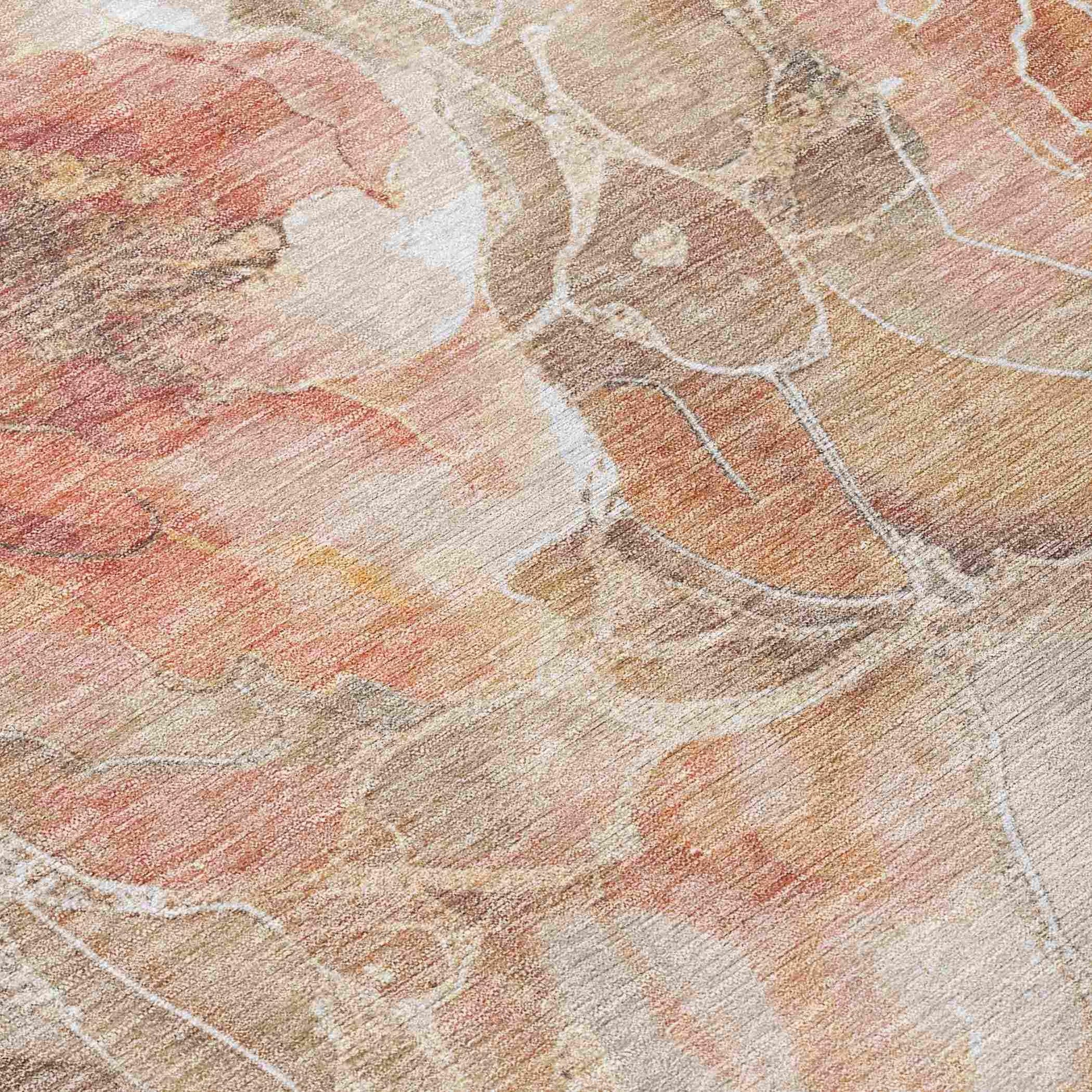 Addison Rugs Uraien Peach Washable Indoor-Outdoor Rug