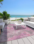 Uraien Pink Washable Indoor-Outdoor Rug