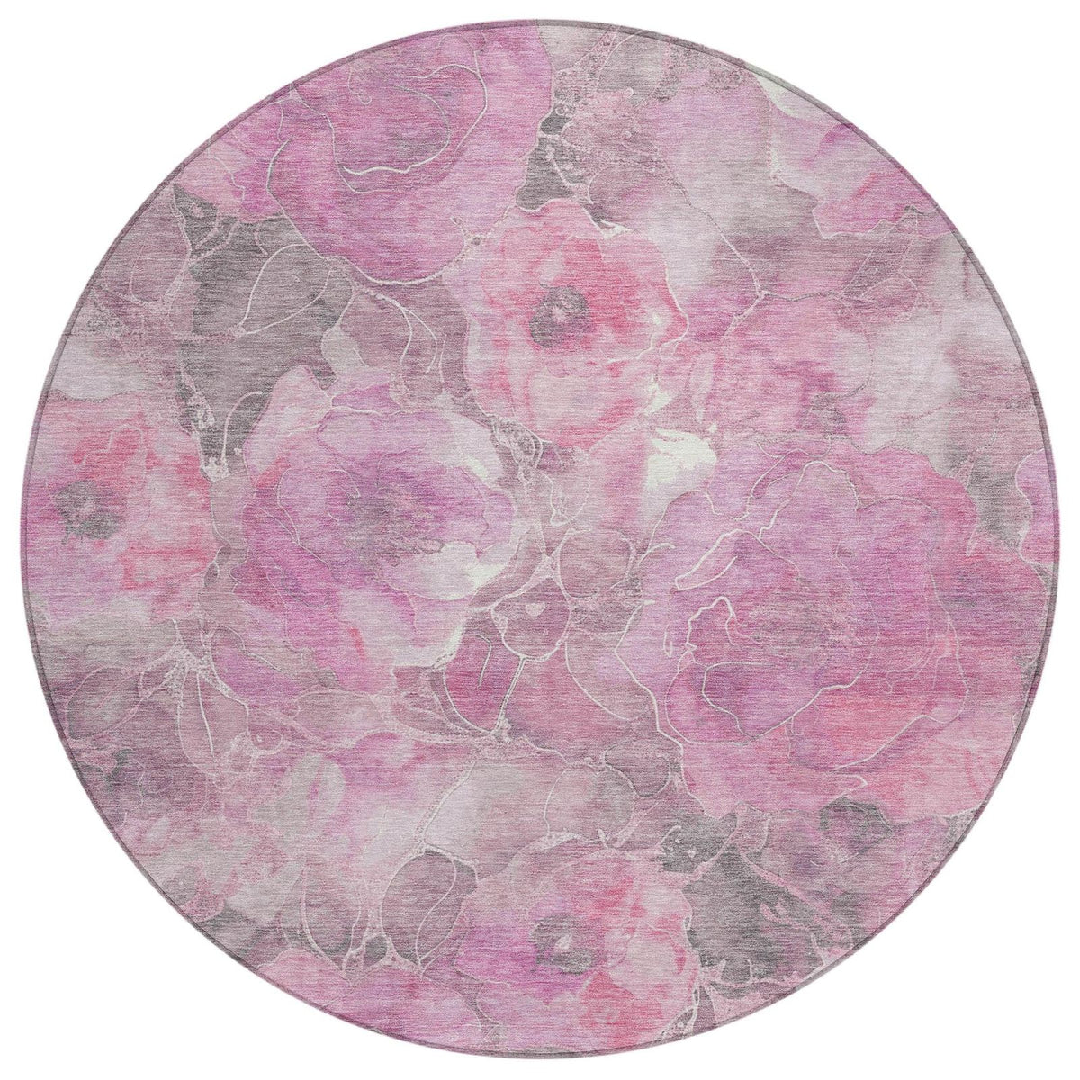 Uraien Pink Washable Indoor-Outdoor Rug - Area Rug, Ships in 2-3 Days - view 10