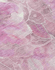 Uraien Pink Washable Indoor-Outdoor Rug