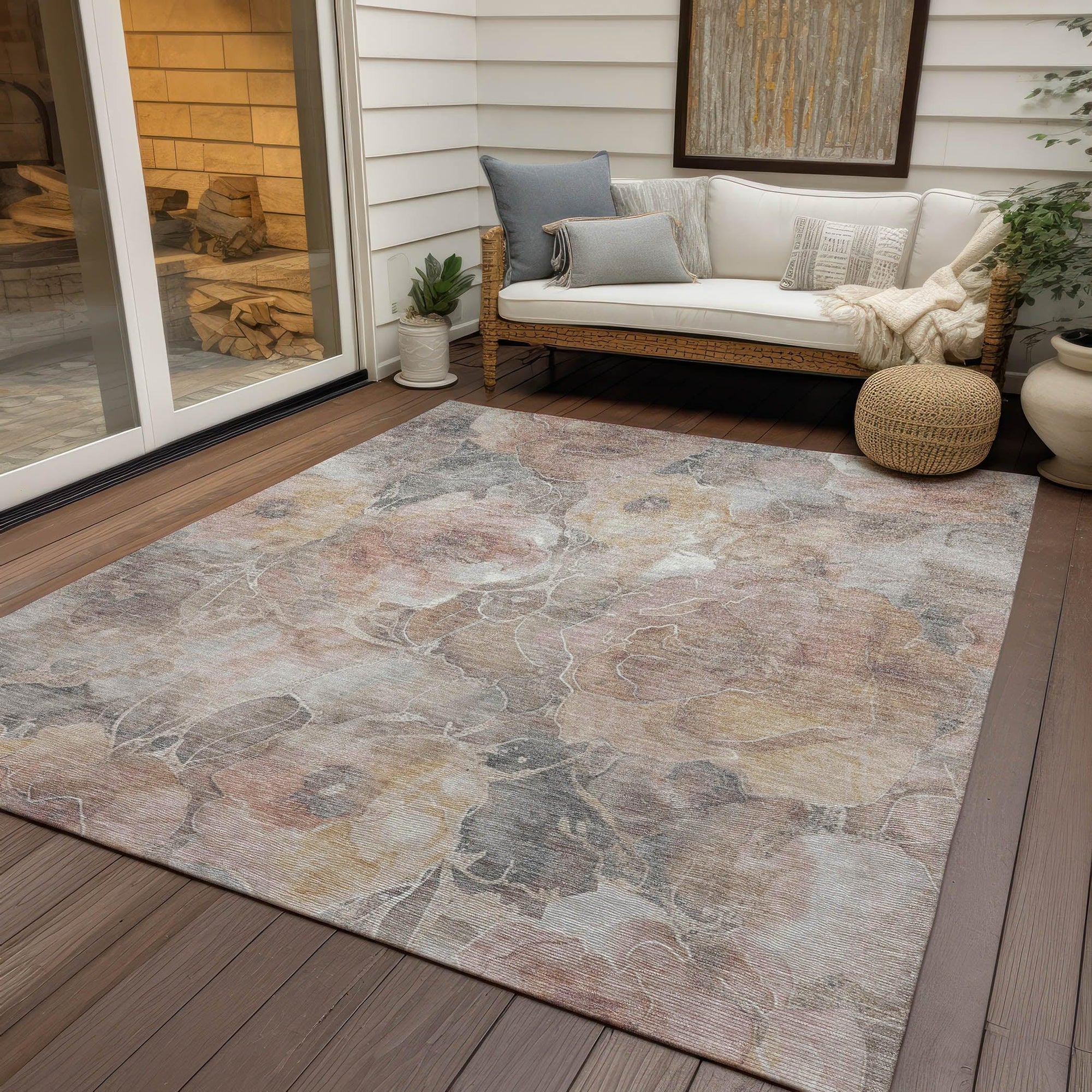 Addison Rugs Uraien Brown Washable Indoor-Outdoor Rug