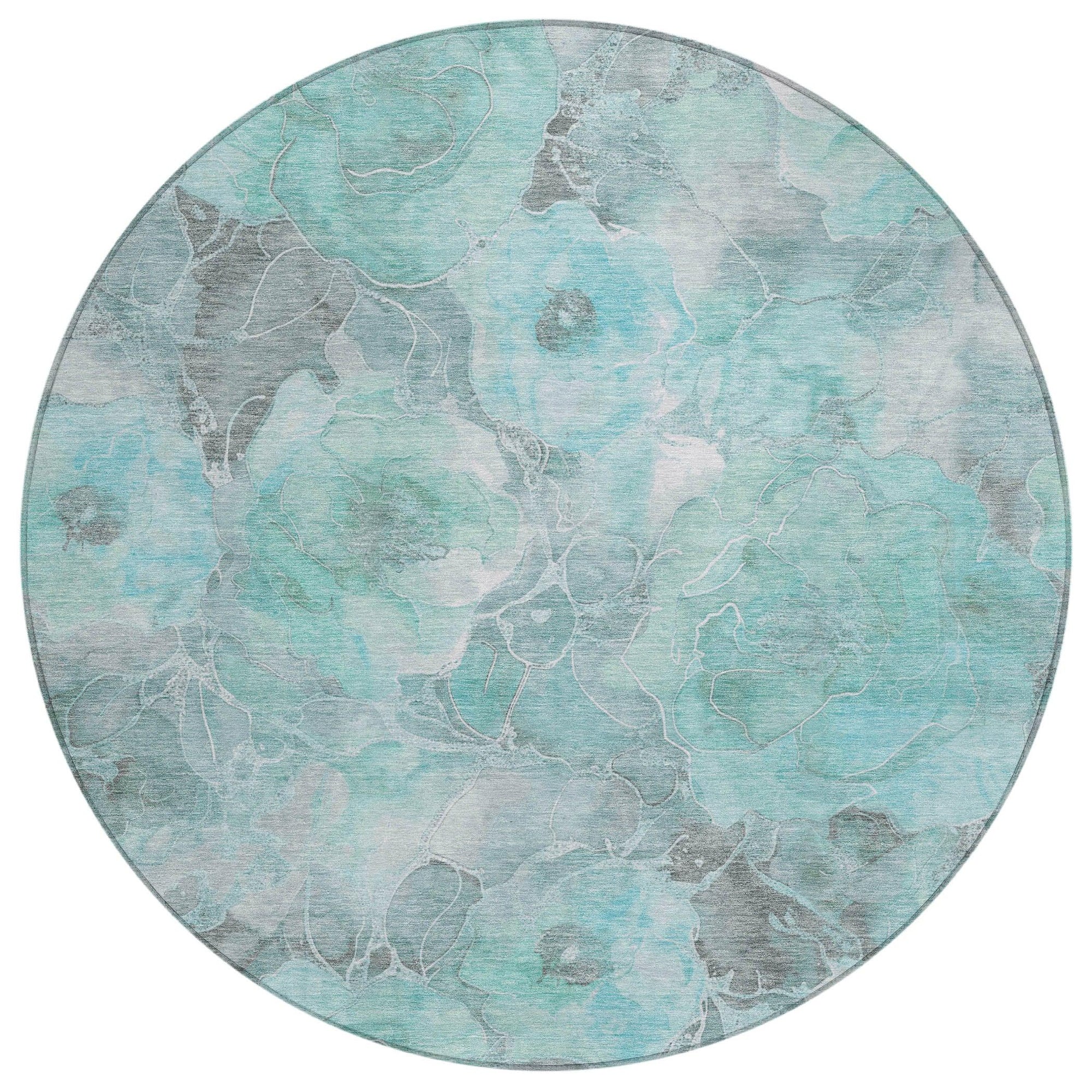 Addison Rugs Uraien Teal Washable Indoor-Outdoor Rug