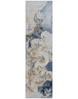 Uraion Blue Washable Indoor-Outdoor Rug