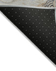 Uraion Blue Washable Indoor-Outdoor Rug