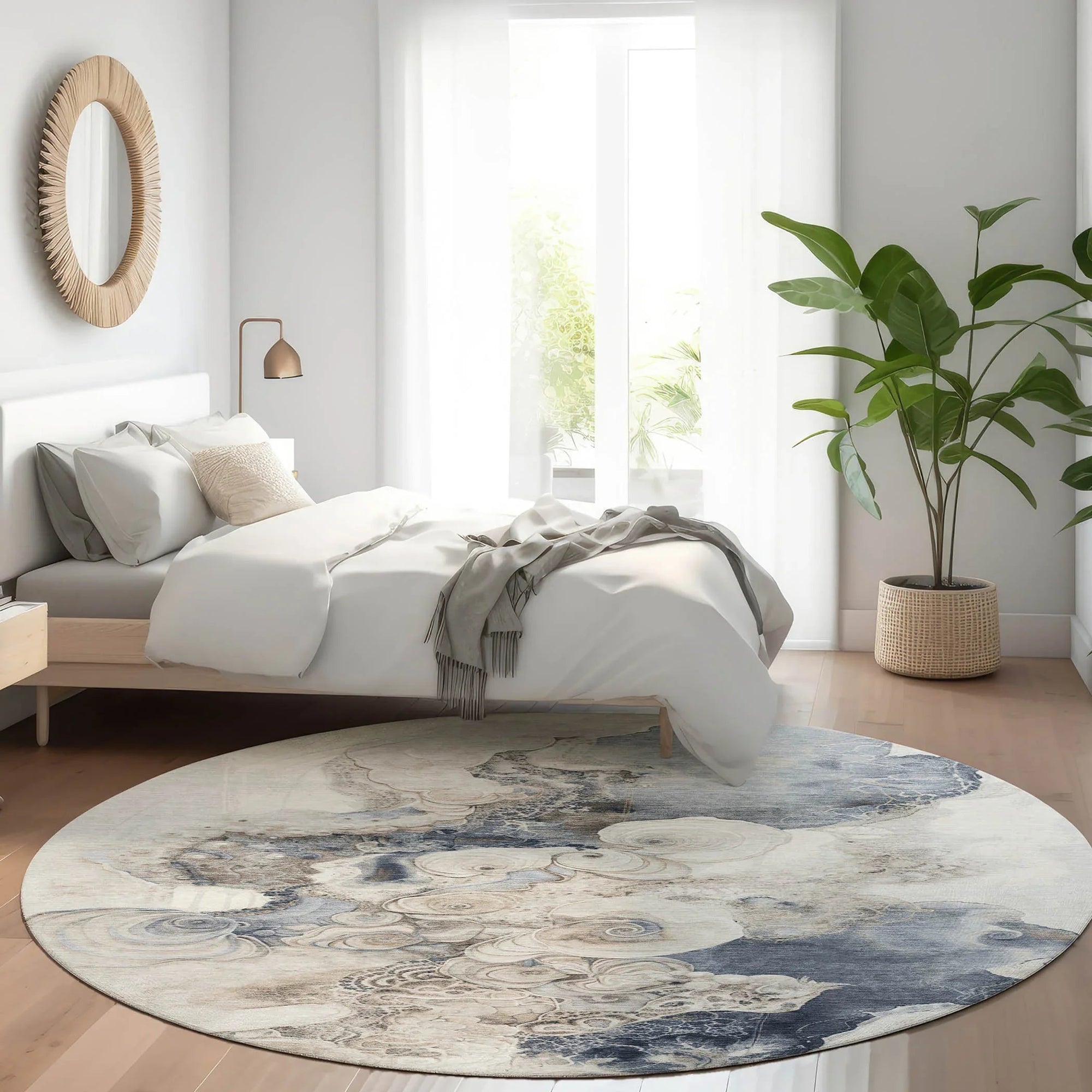 Addison Rugs Uraion Ivory Washable Indoor-Outdoor Rug