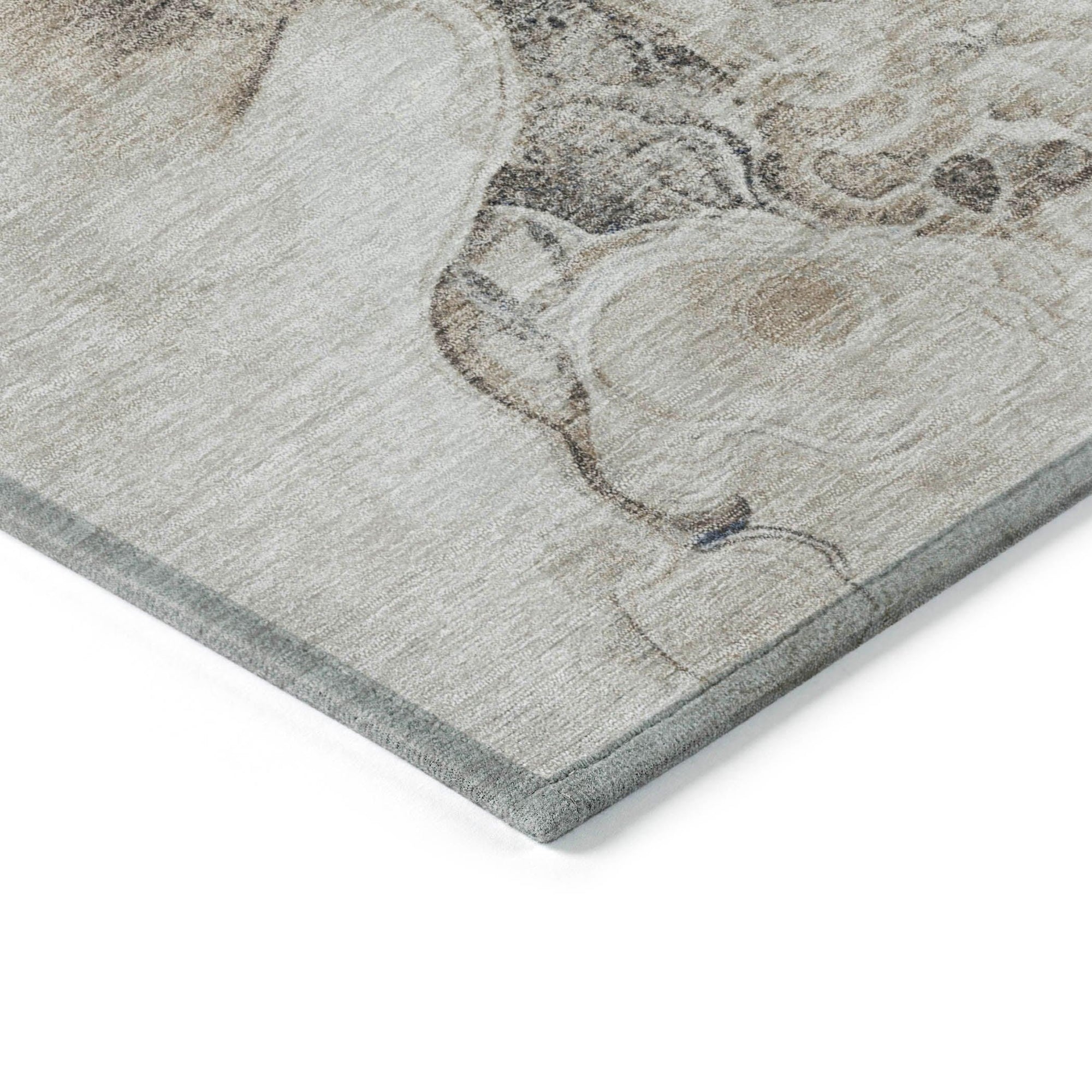 Addison Rugs Uraion Ivory Washable Indoor-Outdoor Rug