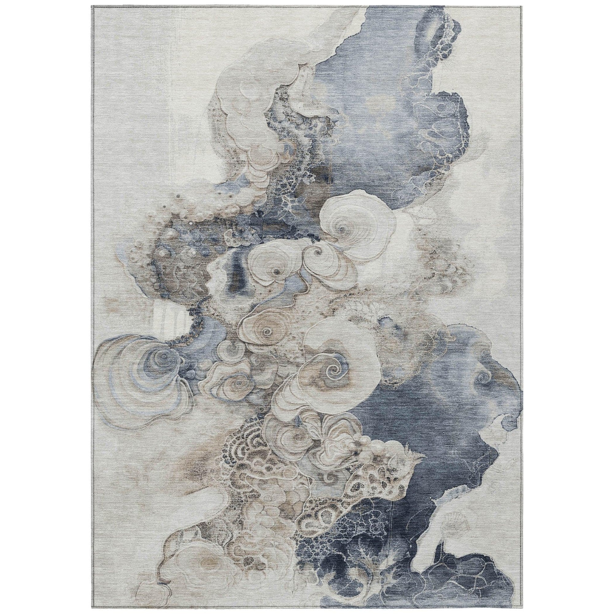 Addison Rugs Uraion Ivory Washable Indoor-Outdoor Rug