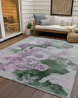 Addison Rugs Uraion Green Washable Indoor-Outdoor Rug