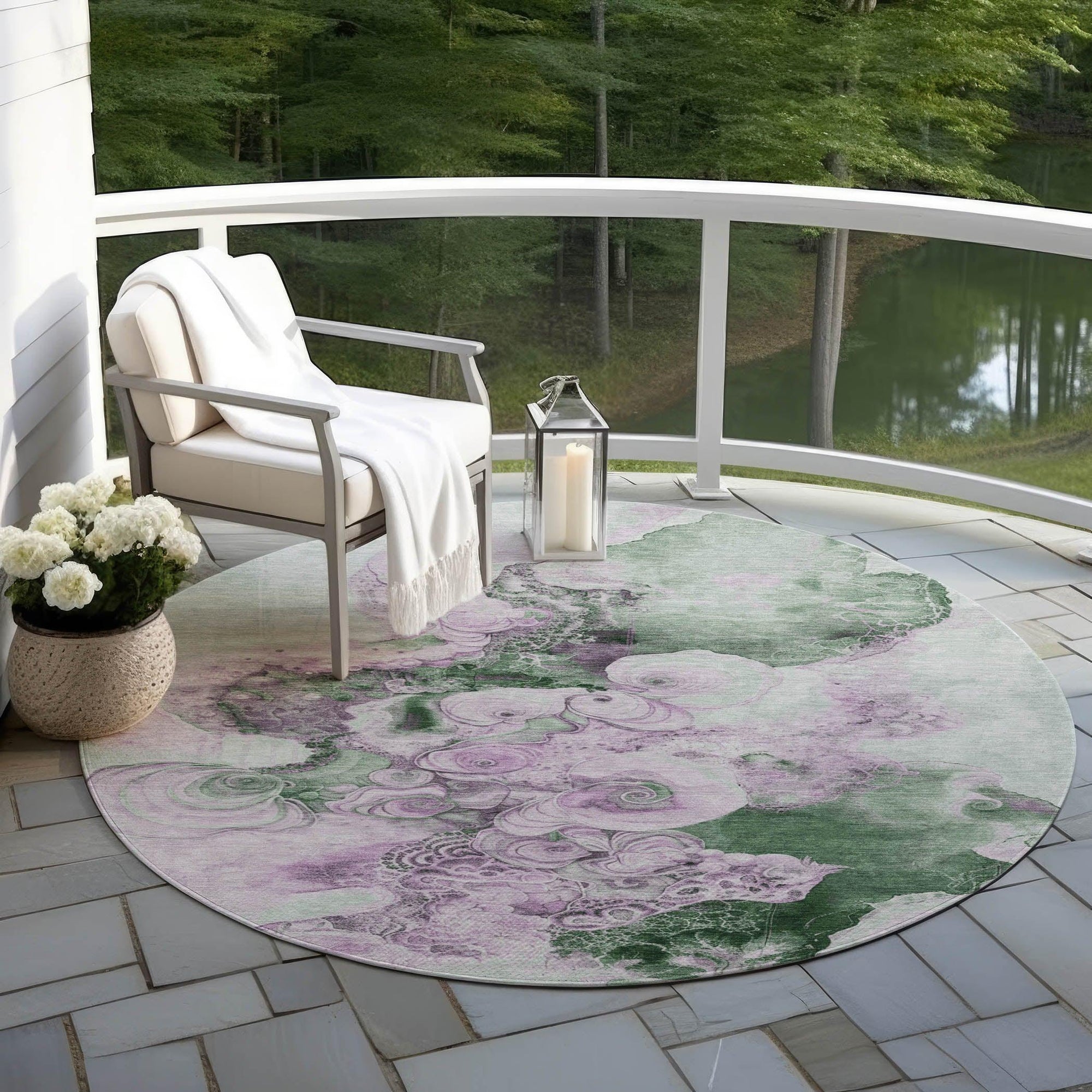 Addison Rugs Uraion Green Washable Indoor-Outdoor Rug