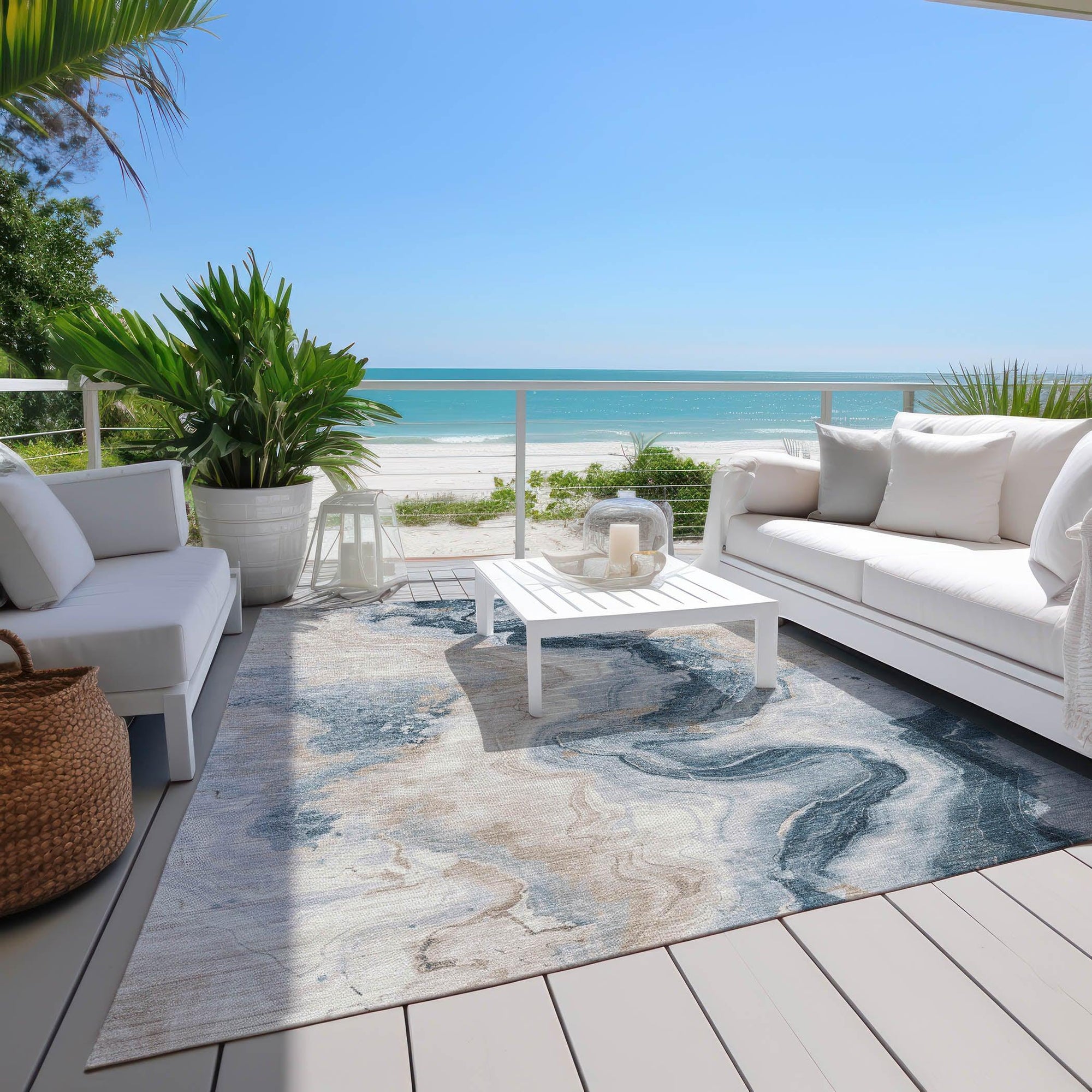 Addison Rugs Vaelain Beige Washable Indoor-Outdoor Rug