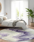 Vaelain Purple Washable Indoor-Outdoor Rug