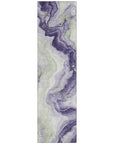 Vaelain Purple Washable Indoor-Outdoor Rug