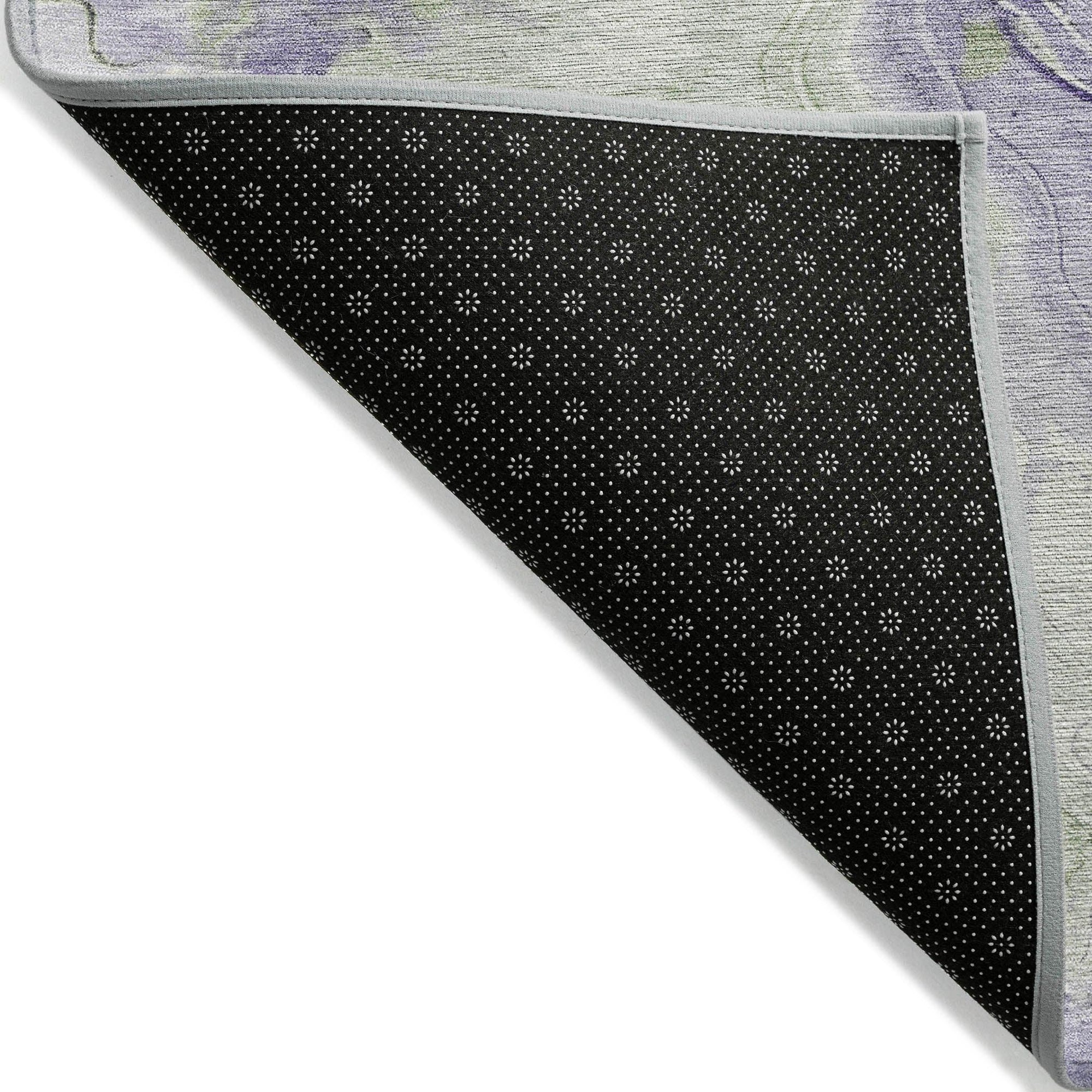 Vaelain Purple Washable Indoor-Outdoor Rug