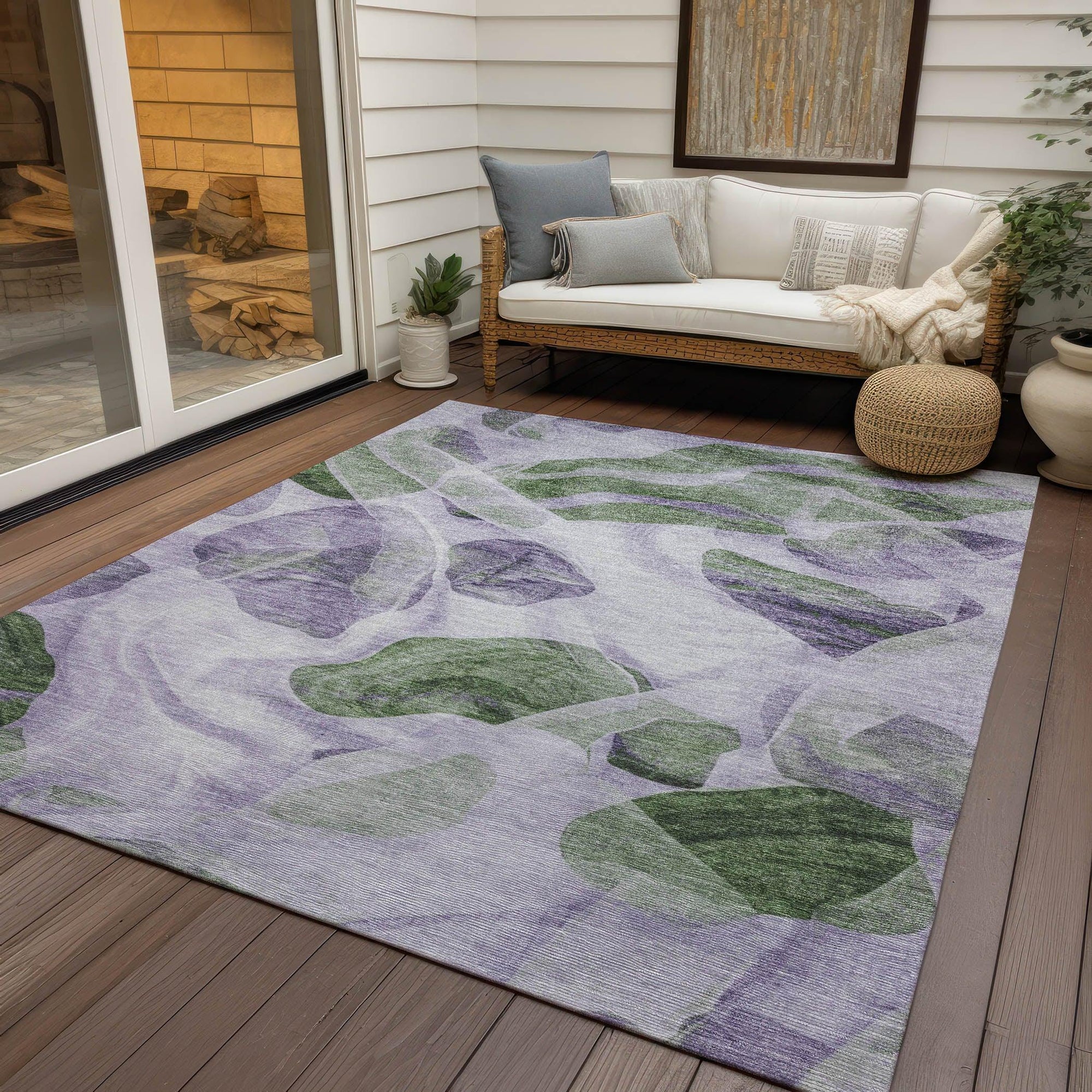 Addison Rugs Vaelanor Purple Washable Indoor-Outdoor Rug