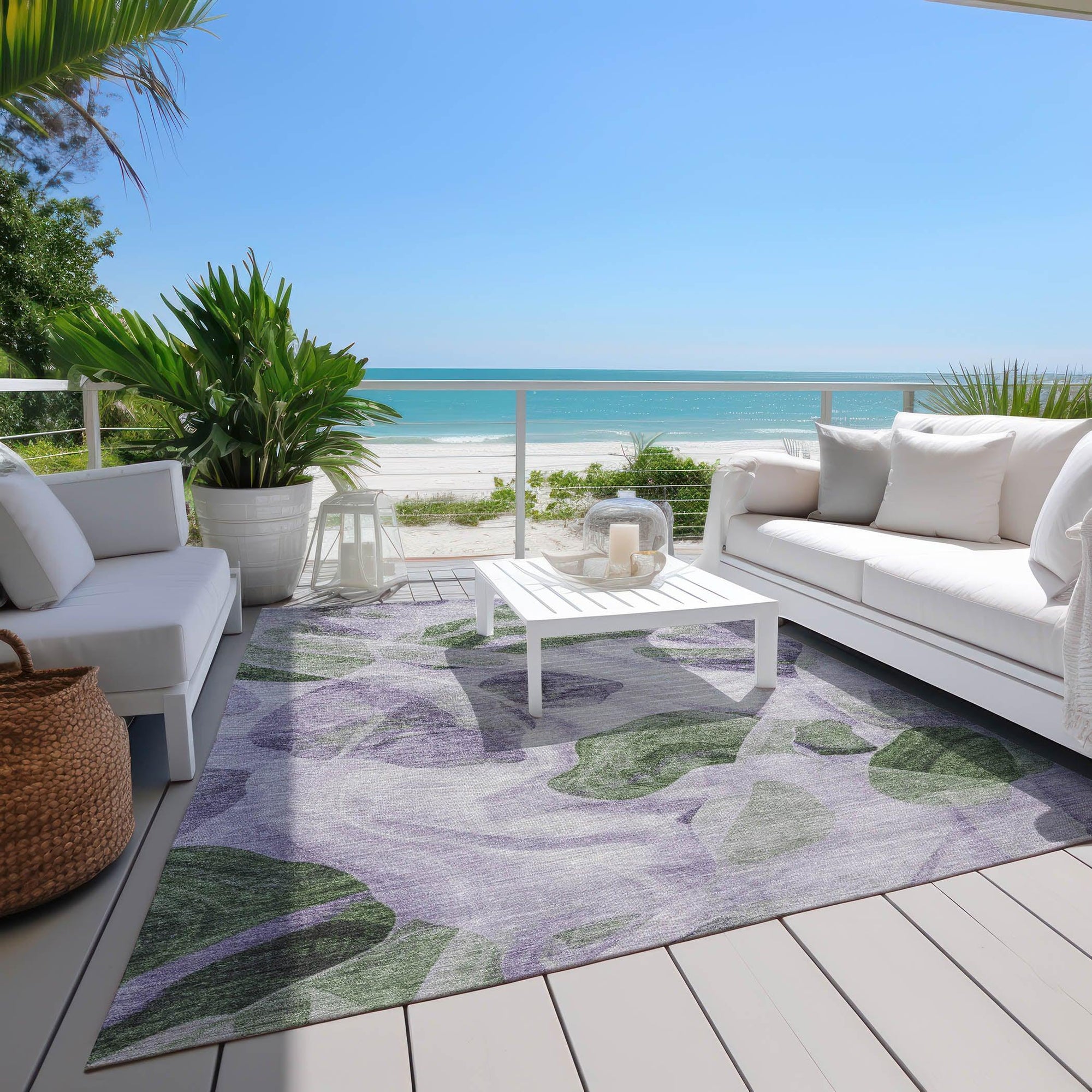 Addison Rugs Vaelanor Purple Washable Indoor-Outdoor Rug