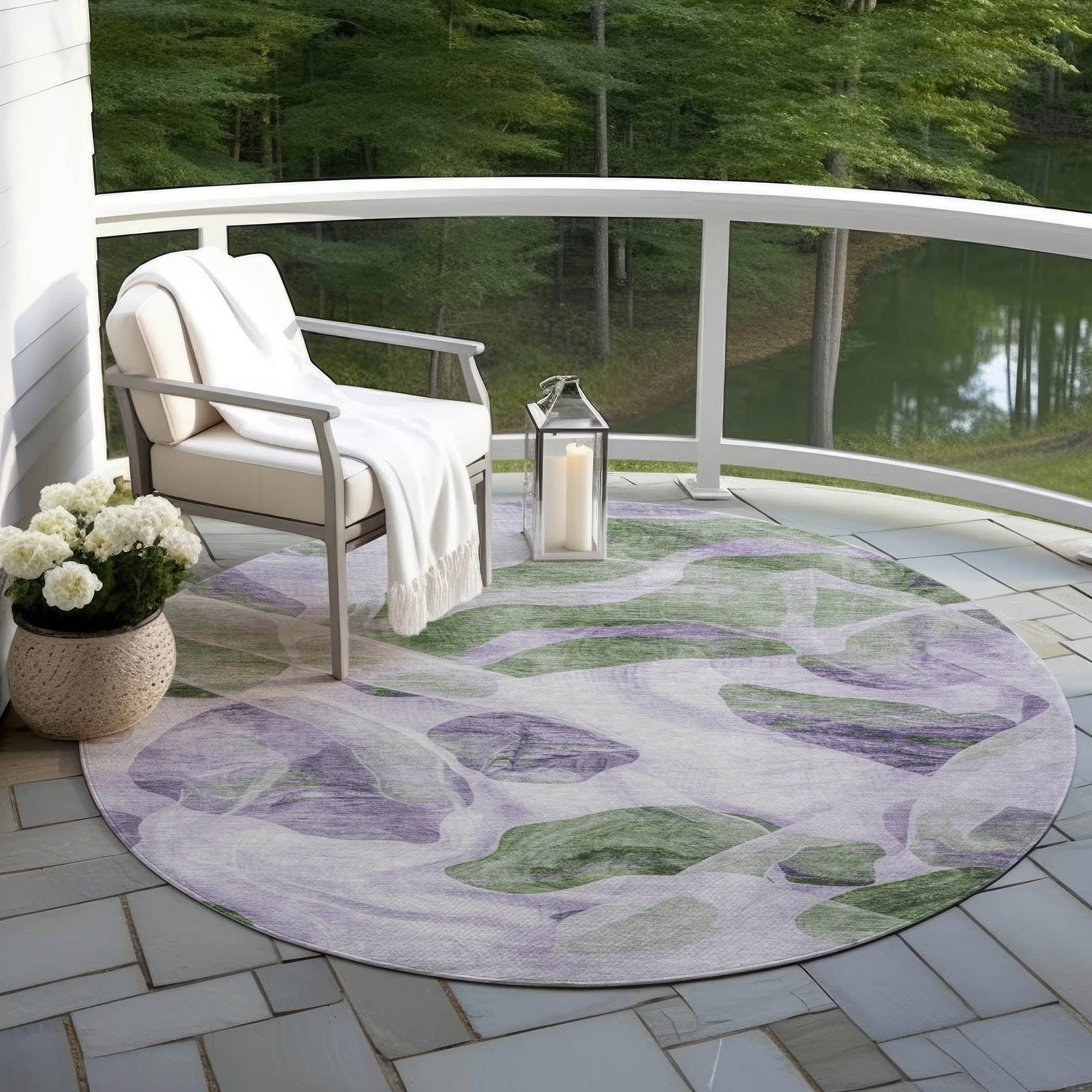 Addison Rugs Vaelanor Purple Washable Indoor-Outdoor Rug