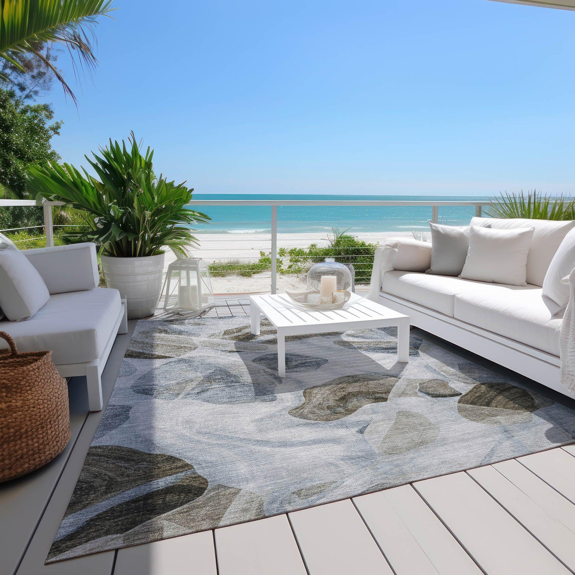 Addison Rugs Vaelanor Blue Washable Indoor-Outdoor Rug