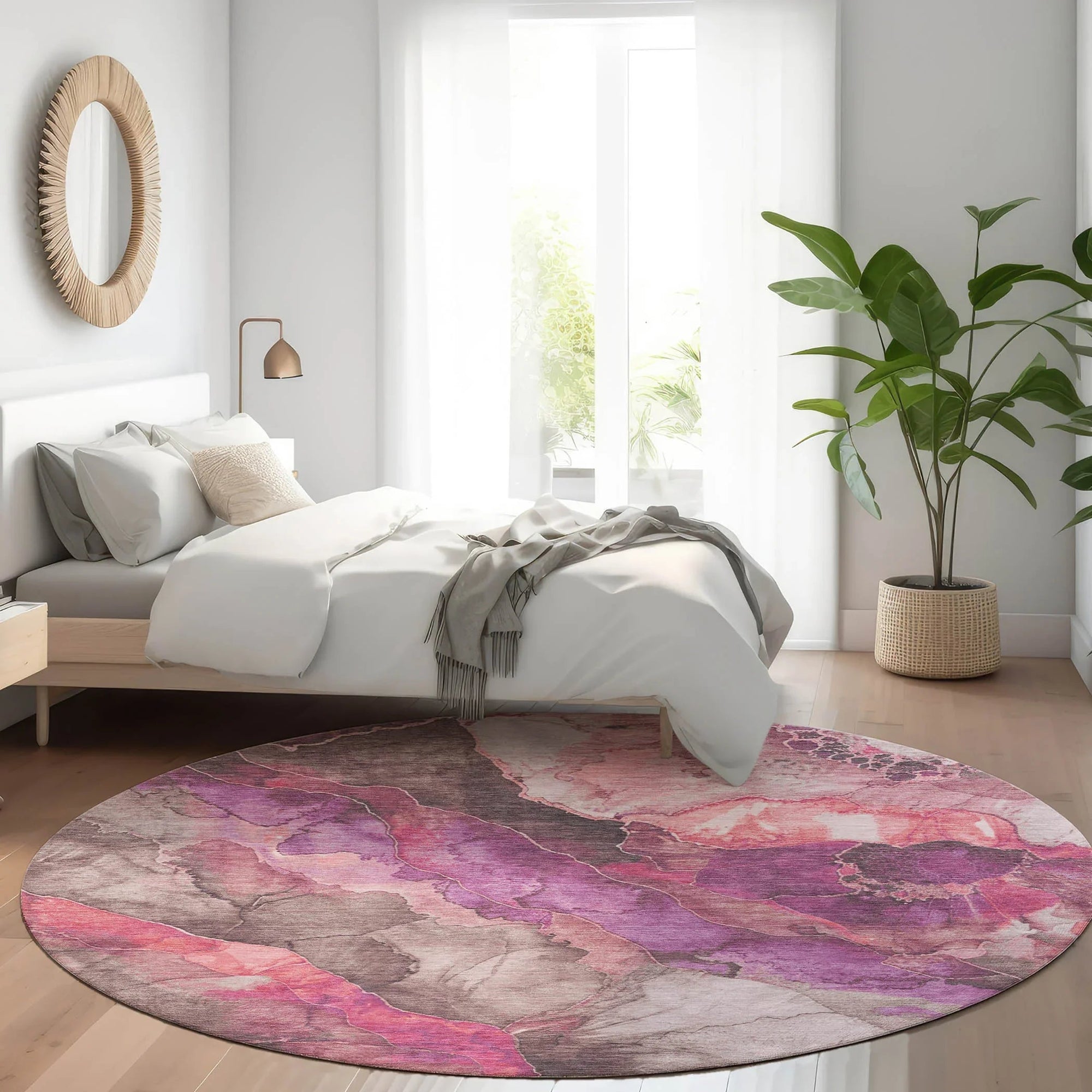 Addison Rugs Vaelara Pink Washable Indoor-Outdoor Rug
