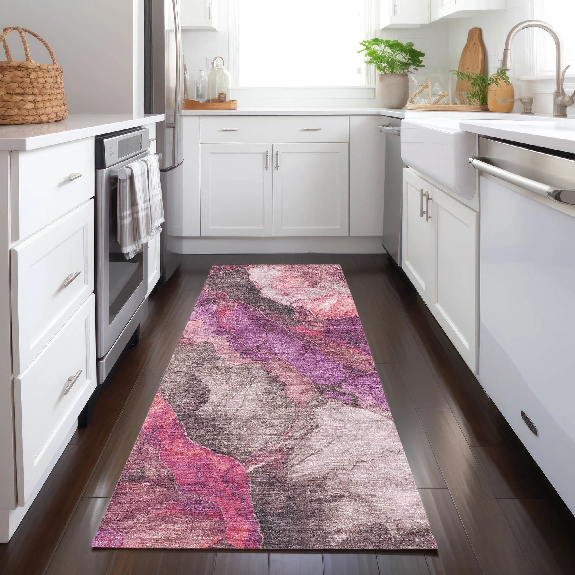 Addison Rugs Vaelara Pink Washable Indoor-Outdoor Rug