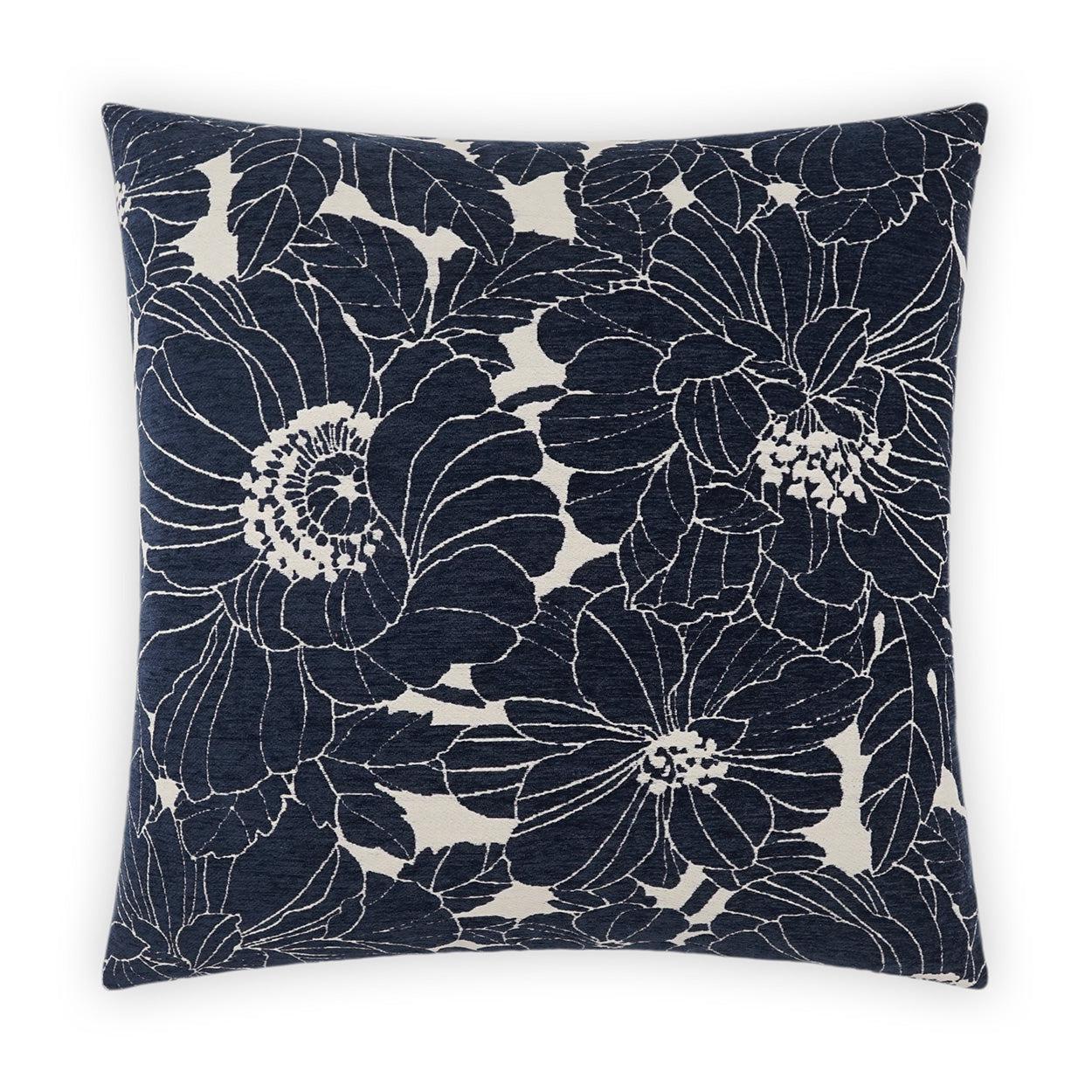 D.V. Kap Anathallo Navy Blue Throw Pillow With Insert