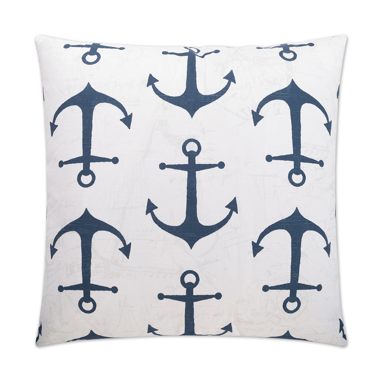 D.V. Kap Anchors Navy Blue Throw Pillow With Insert