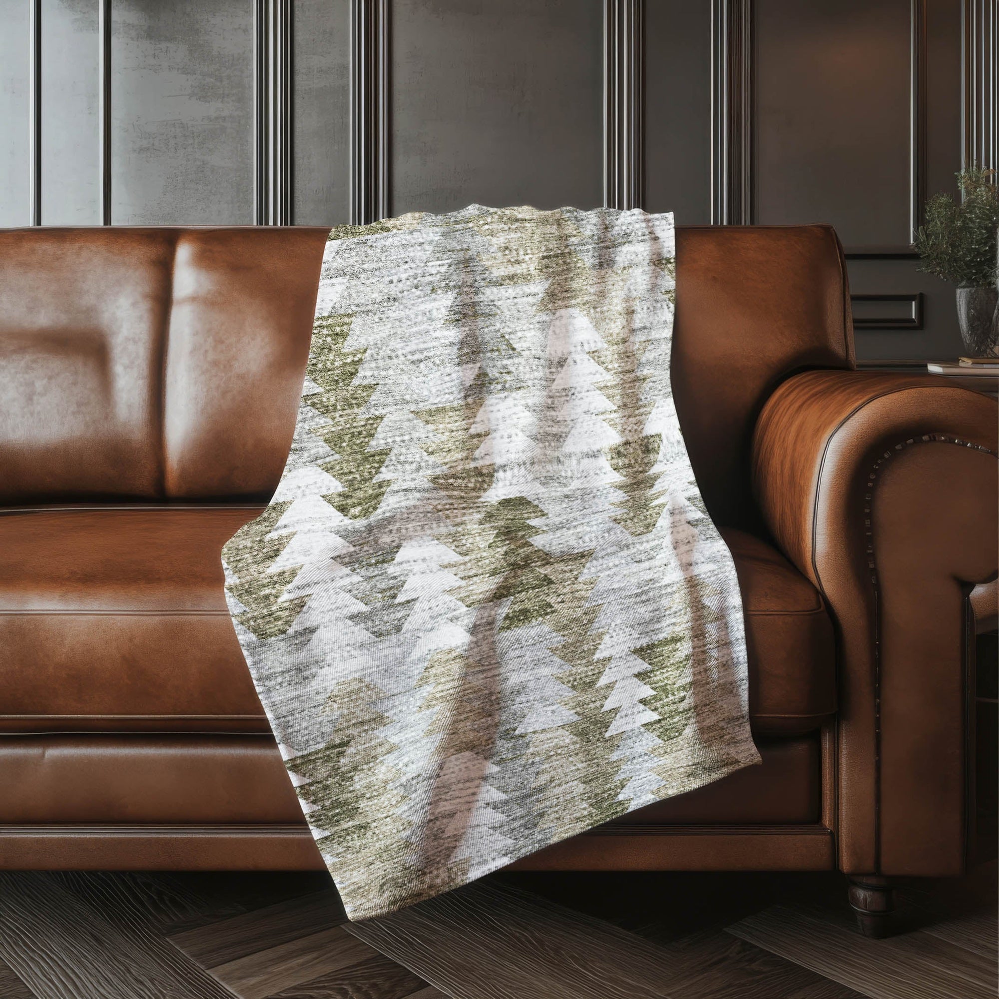 Addison Rugs Angled Checks 50" x 70" Throw Blanket